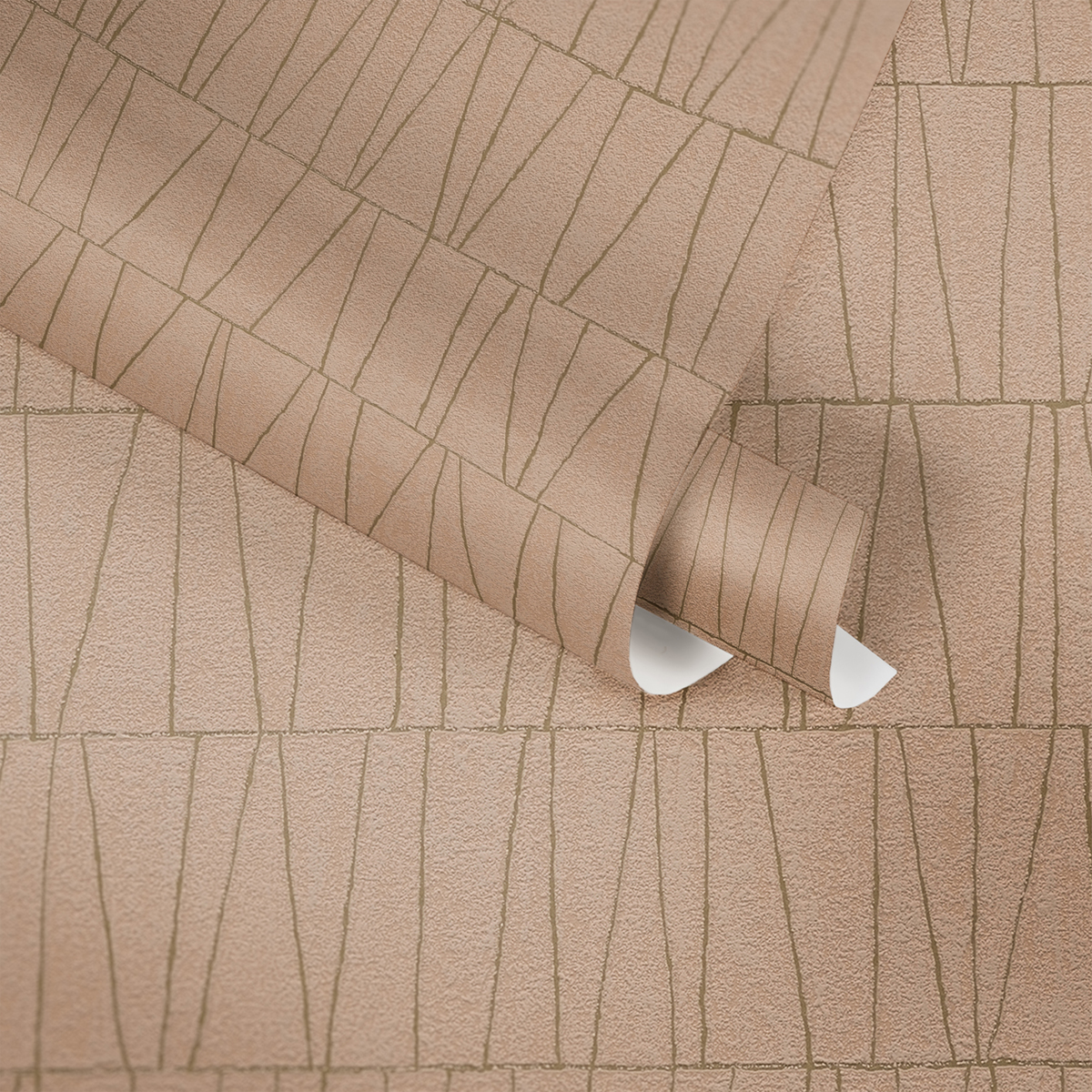 Papier peint Géométrie Tracé vieux rose or cuivré - Jade 2 d'A.S. Création AMB3 | Réf. AS-395065