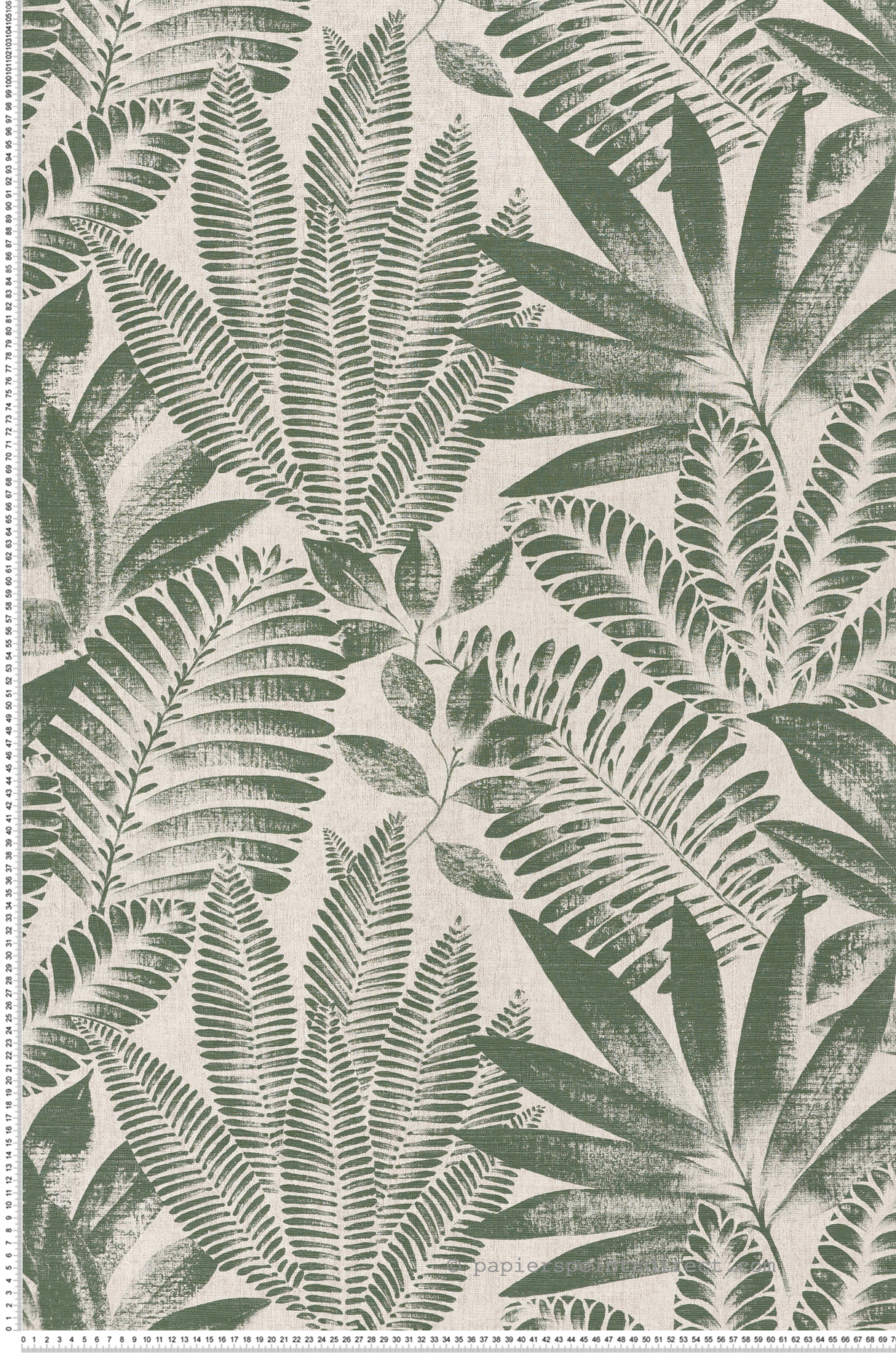 Papier peint Feuillages Aloes vert  - Karabane de Casamance | Réf. CAS-75183784