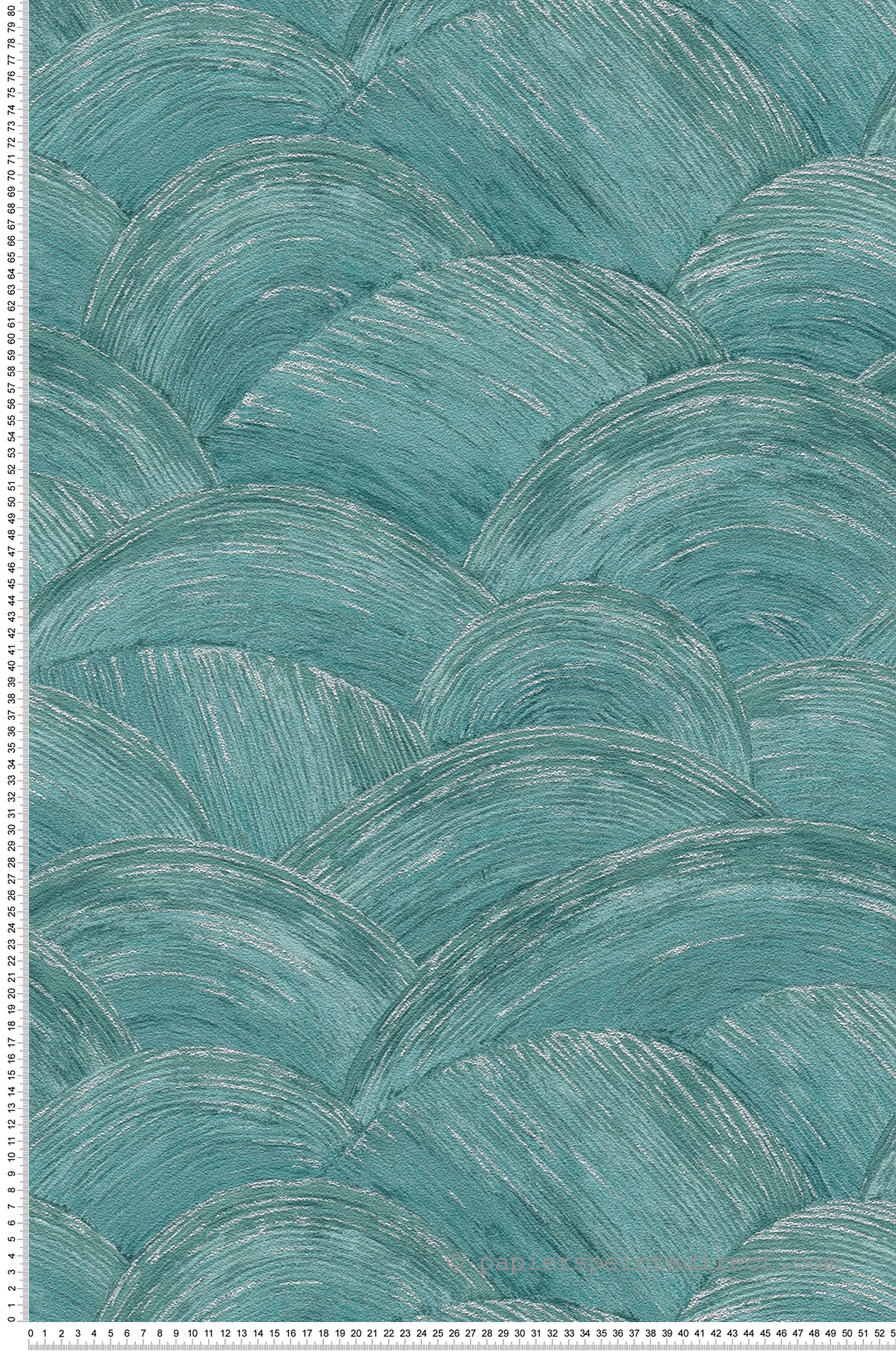 Papier peint Vagues Zoé canard argenté - Metropolitan Stories 3 d'A.S. Création | Réf. AS-391052