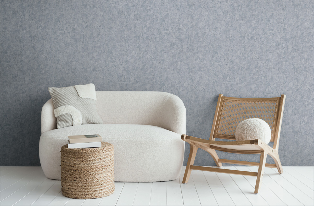 Papier peint Faux uni Texturé bleu - History of Art 2 d'AS Création | Réf. AS-790516