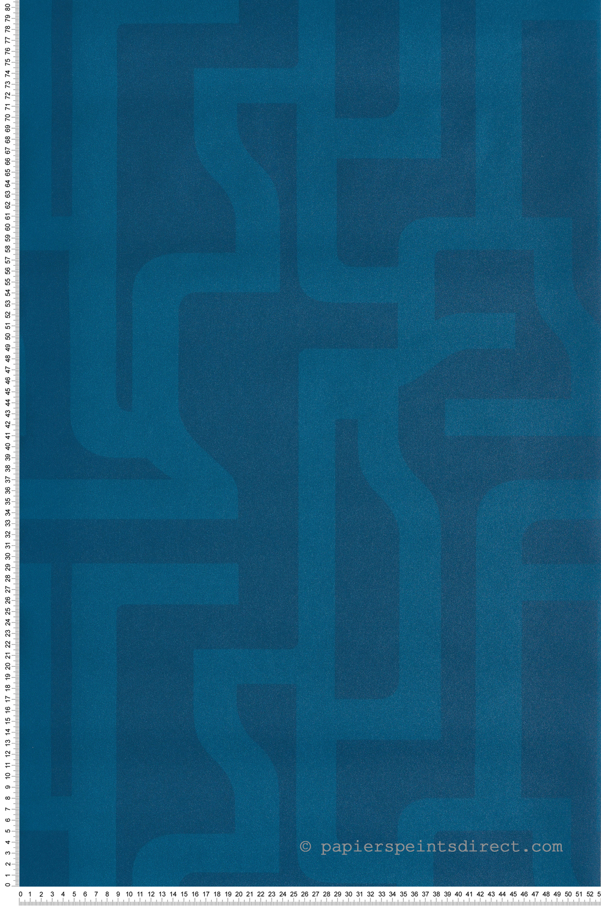 Papier peint Géométrique Labyrinthe bleu - Bensimon 2 de Lutèce | Réf. LTC-51201101
