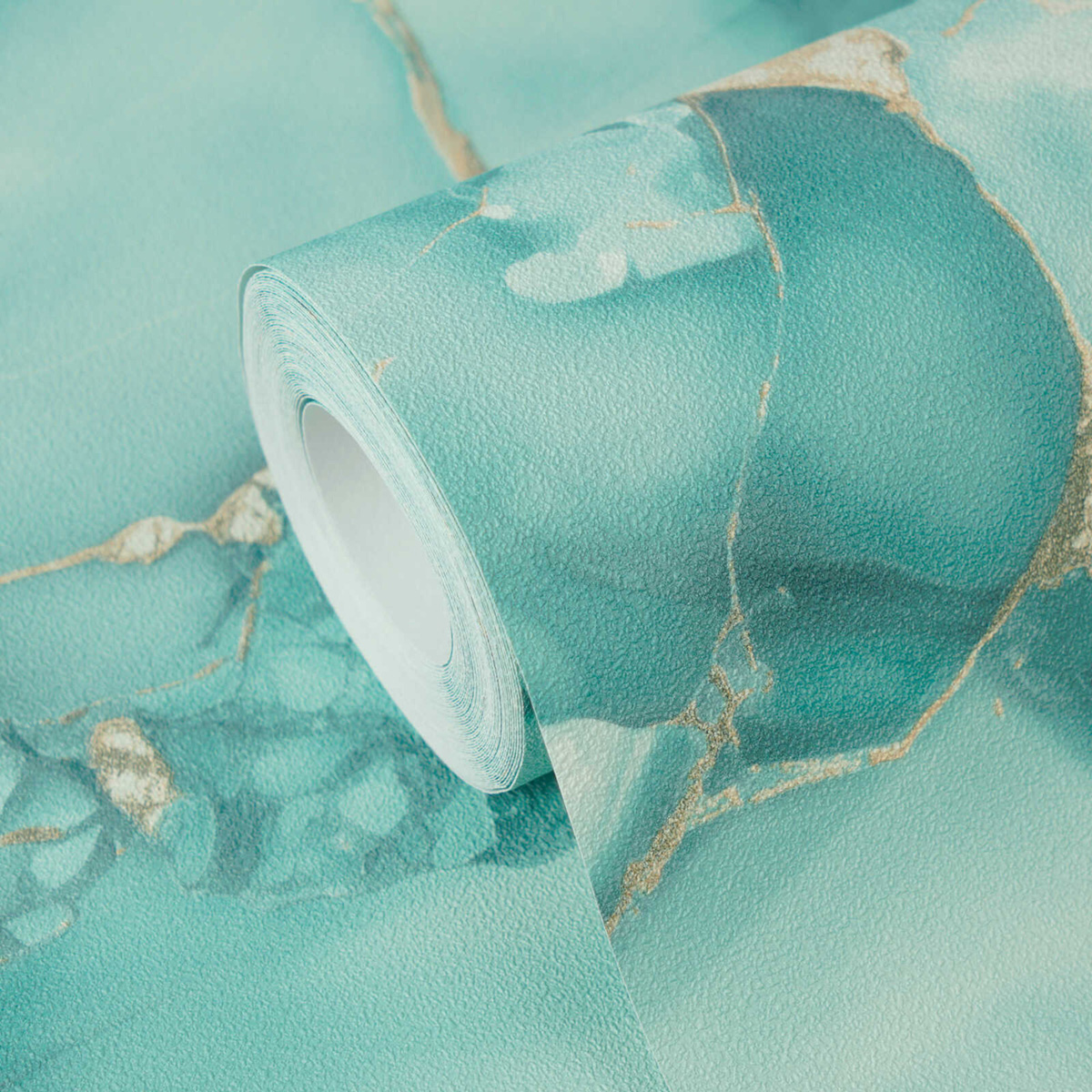 Papier peint Marbre Précieux turquoise doré - Pintwalls 3 d'A.S. Création ZOOM | Réf. AS-791681