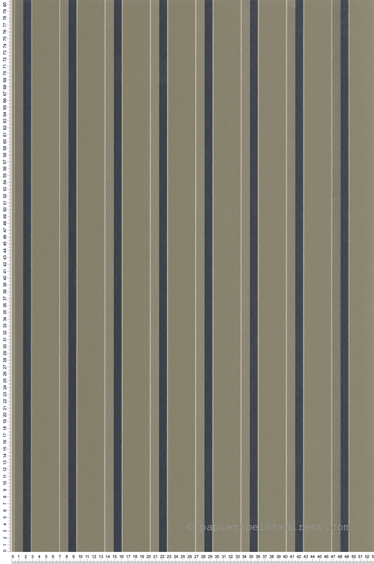 Papier peint Rayure Country Club kaki irisé - Derby de Casadéco | Réf. DERB89327850