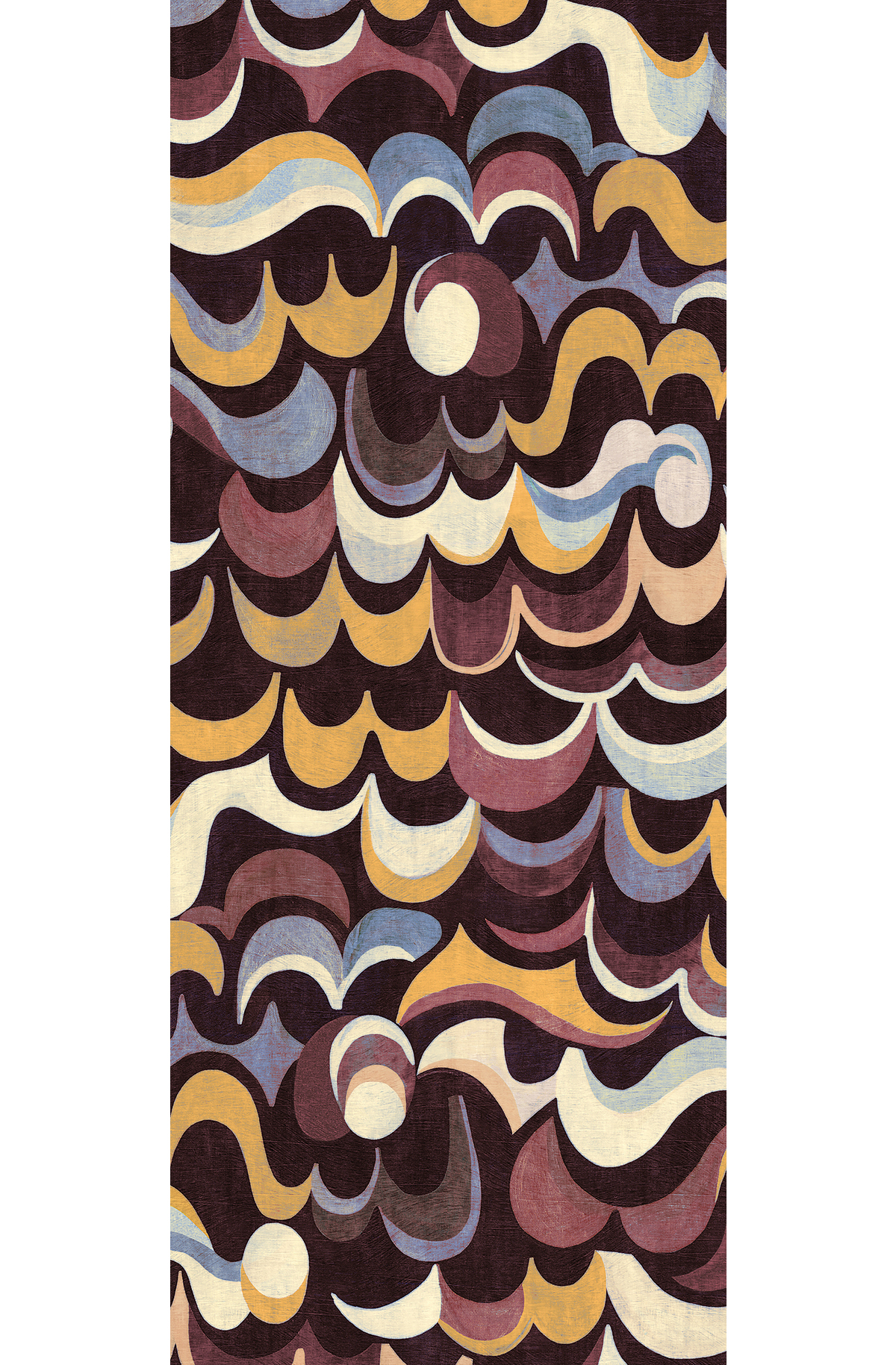 Papier peint panoramique Rétro Abstrait Cheviot prune - B H260 - Rhapsody de Masureel | Réf. MAS-DGRHA1032-260