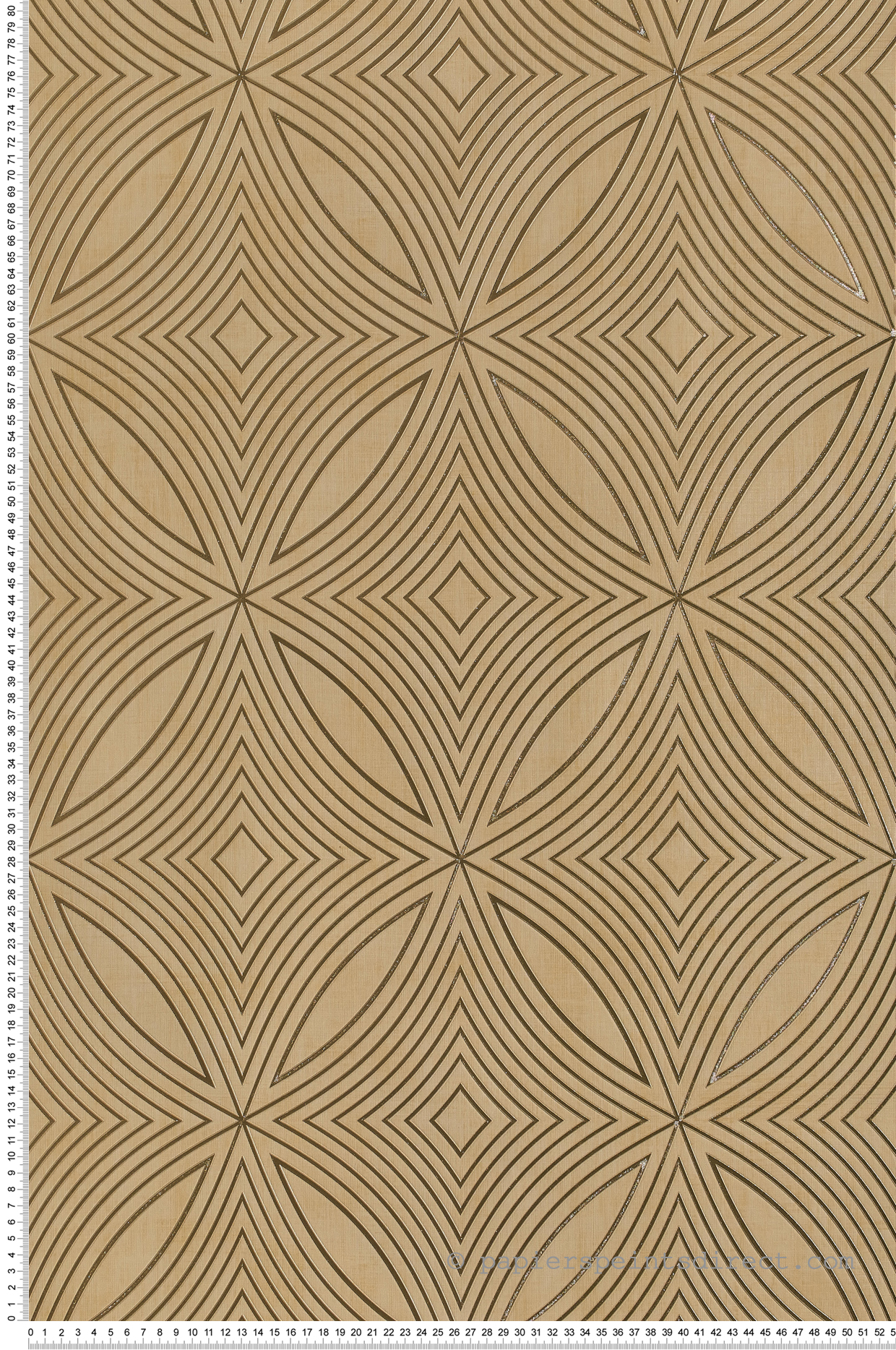 Papier peint géométrie captivante doré - Special FX de Lutèce | Réf. LTC-G67730