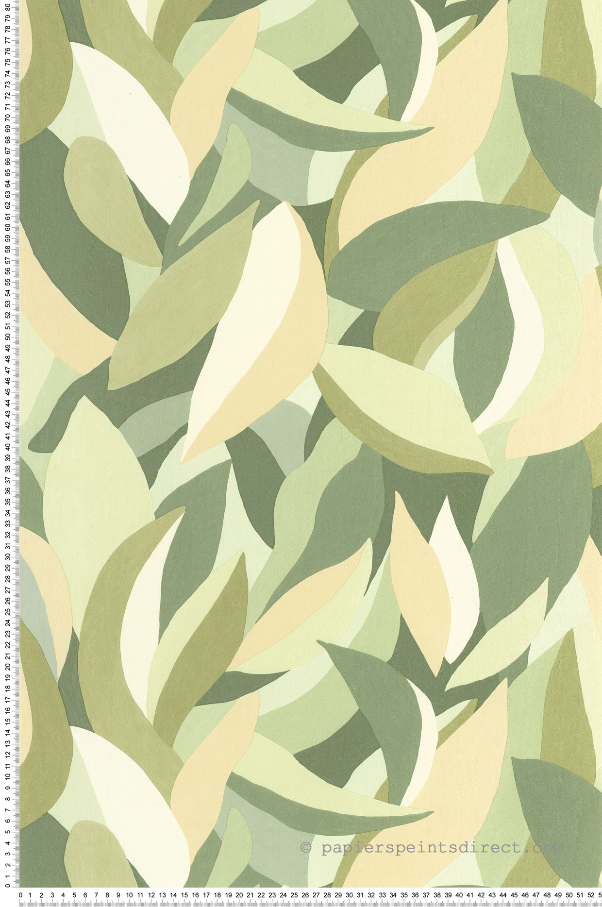 Papier peint Feuillage Graphique Ephyra vert - Elea de Casélio | Réf. ELEA107357079
