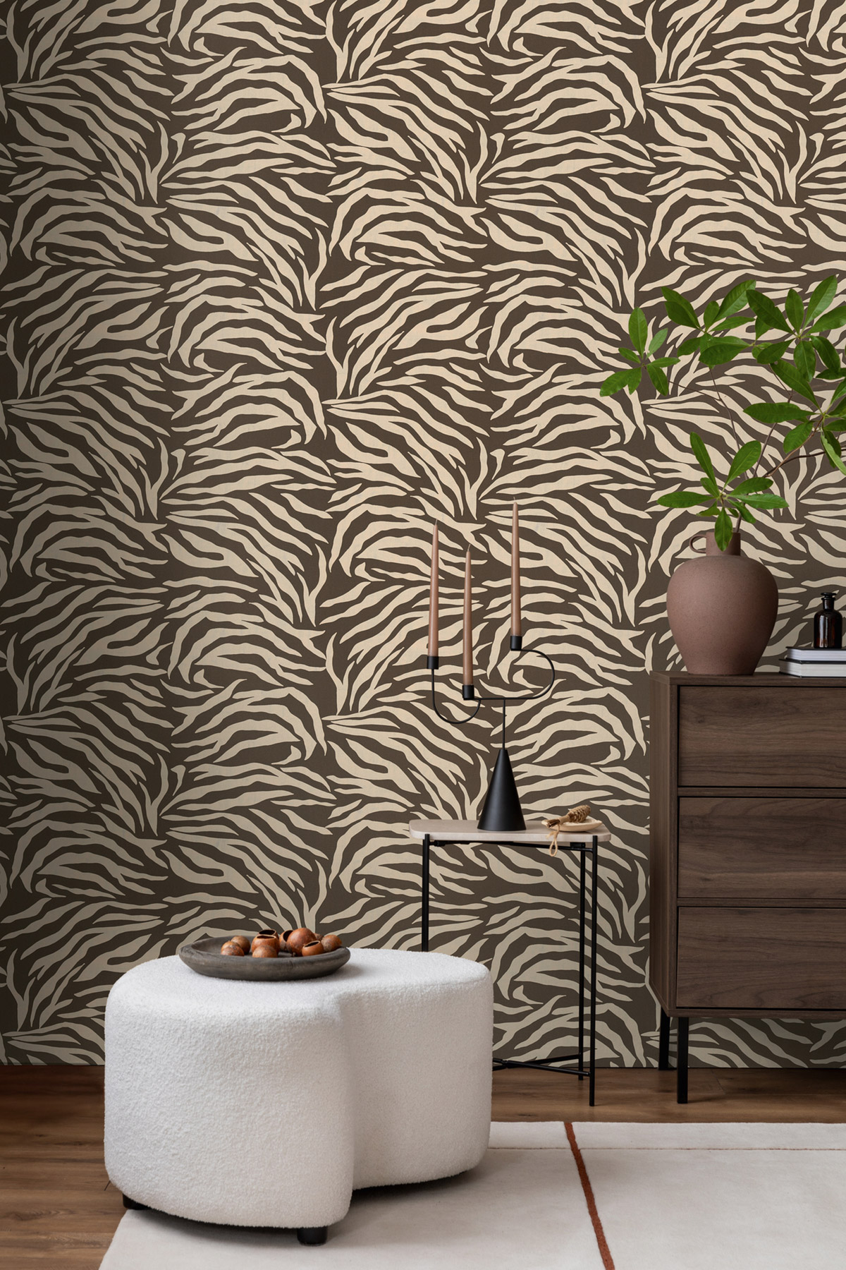 Papier peint Zèbre Motif beige marron - Anna D'Andrea d'A.S. Création | Réf. AS-782172