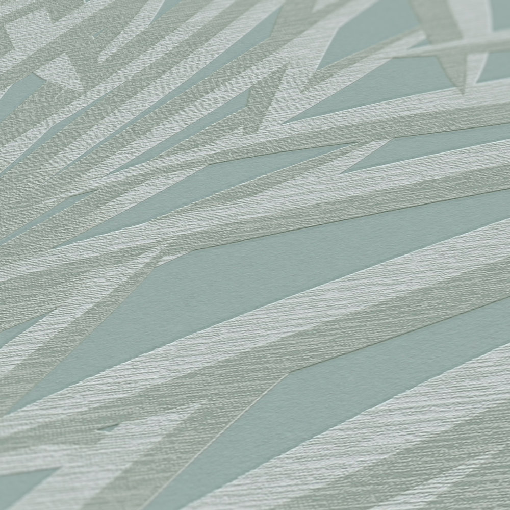 Papier peint Palme Grandiose turquoise vert - Casual Living d'A.S. Création AMB6| Réf. AS-393384