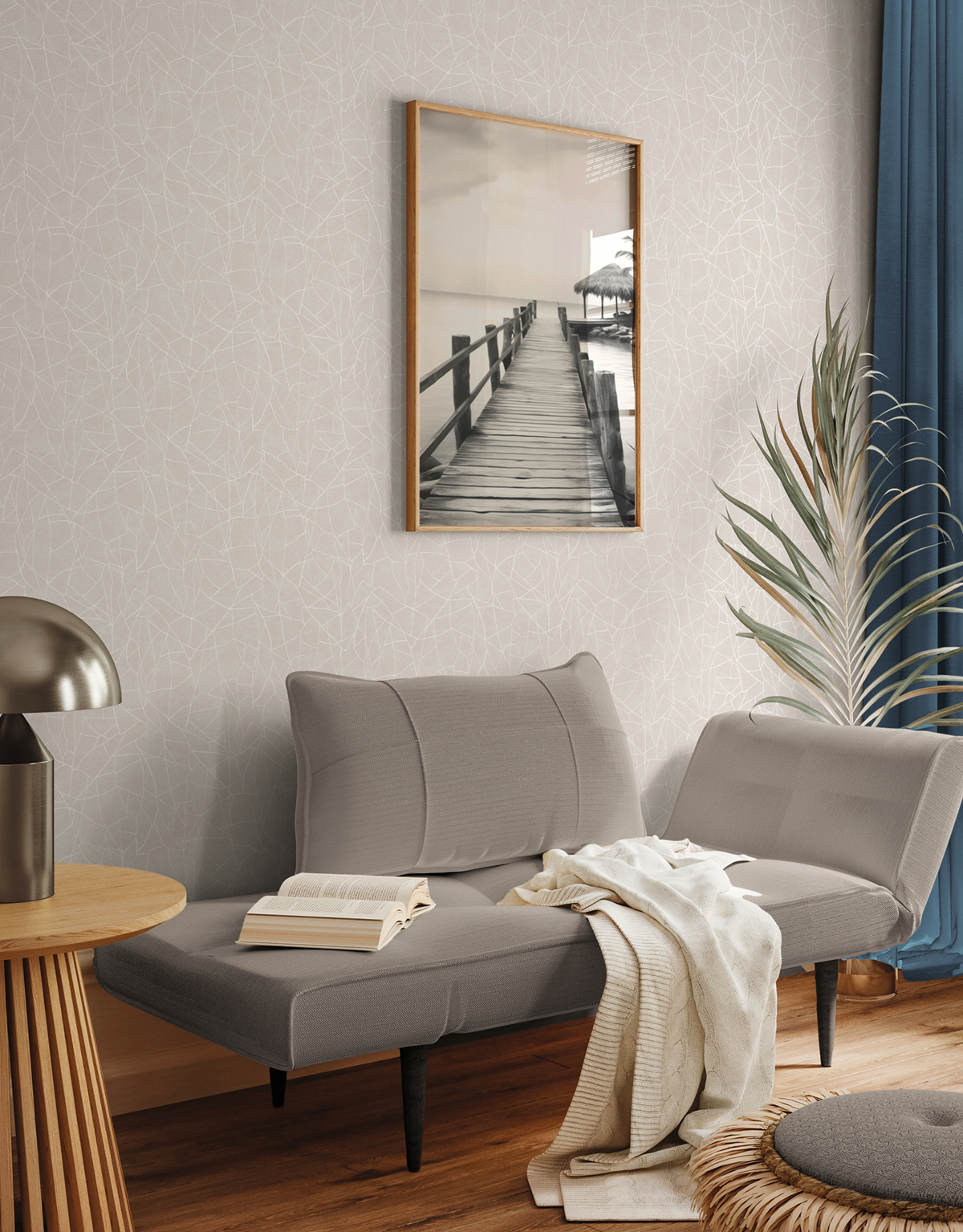 Papier peint Contemporain Artefact gris argenté - French Affair d'A.S. Création AMB2 | Réf. AS-399341