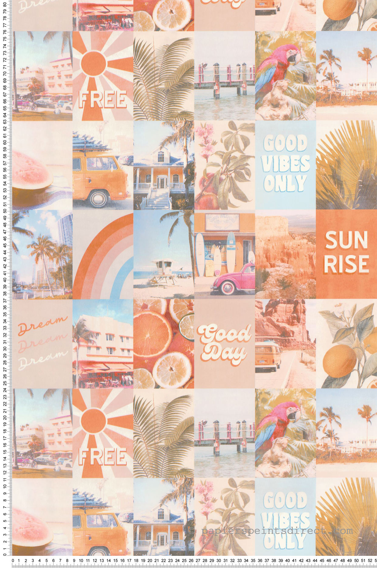 Papier peint Photo Good Day orange - Young & Free de Casélio | Réf. YNF103354563