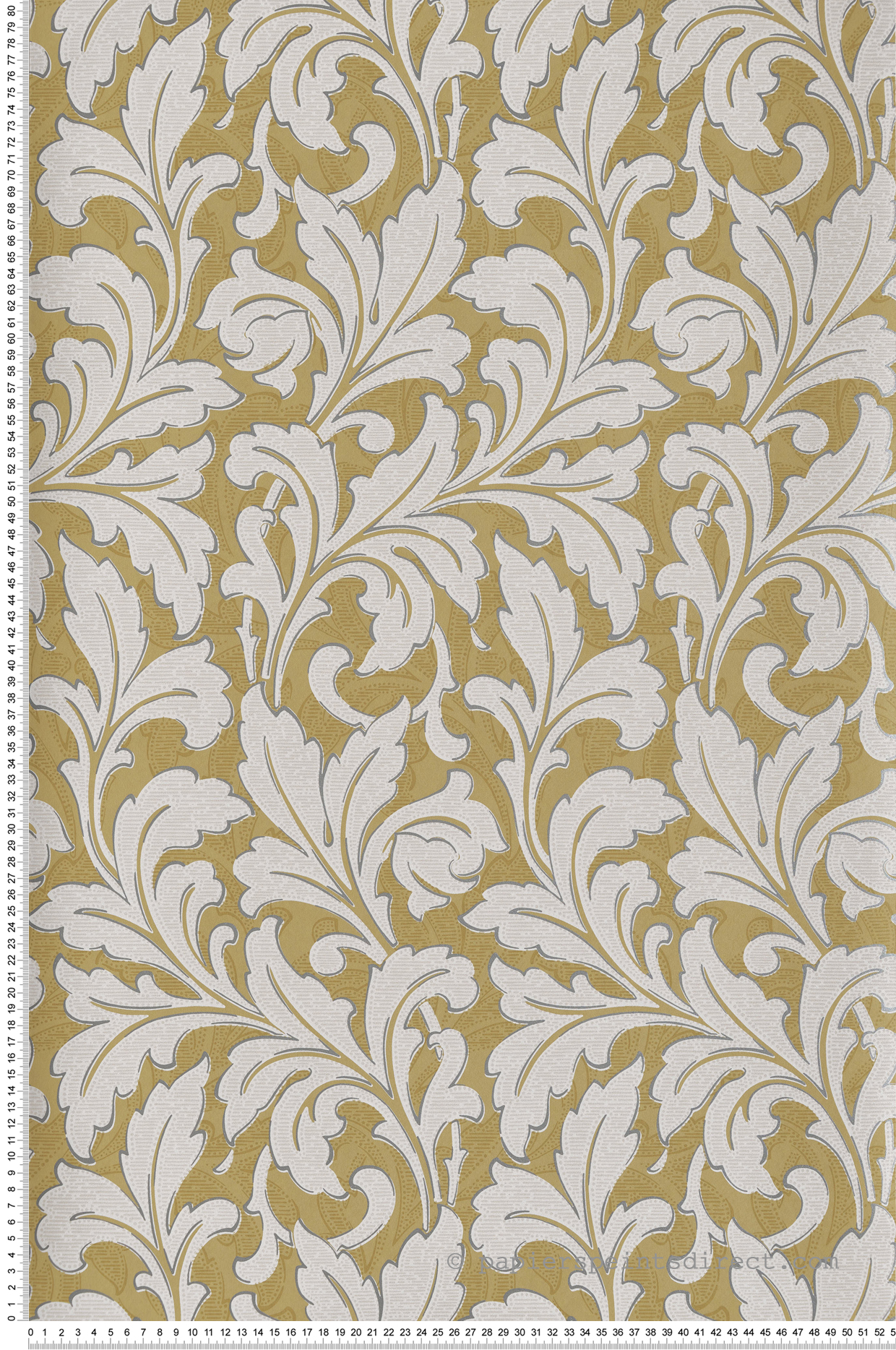 Papier peint Classique Acanthe beige camel - Arts & Crafts de Casadéco | Réf. ARCR86361206
