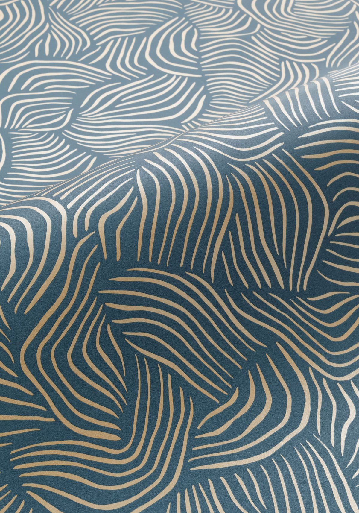 Papier peint Zèbre Mirage indigo nacré - L'Epopée de Casélio AMBV | Réf. EPO103726025