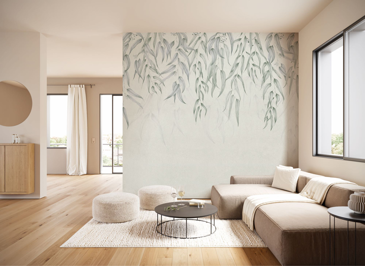 Papier peint panoramique Eucalyptus Suspendu vert - Seasons de Komar