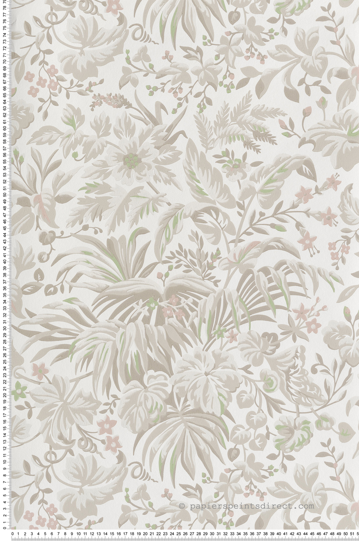 Papier peint Exotique Palmette beige - V&A Decorative Papers III d'Initiales | Réf. INI-2513-184-05