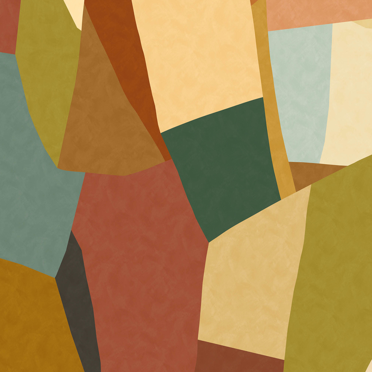 Papier peint panoramique Géométrie Tempo multicouleurs 250X250 - Symphony de Casélio | Réf. SYM107048806