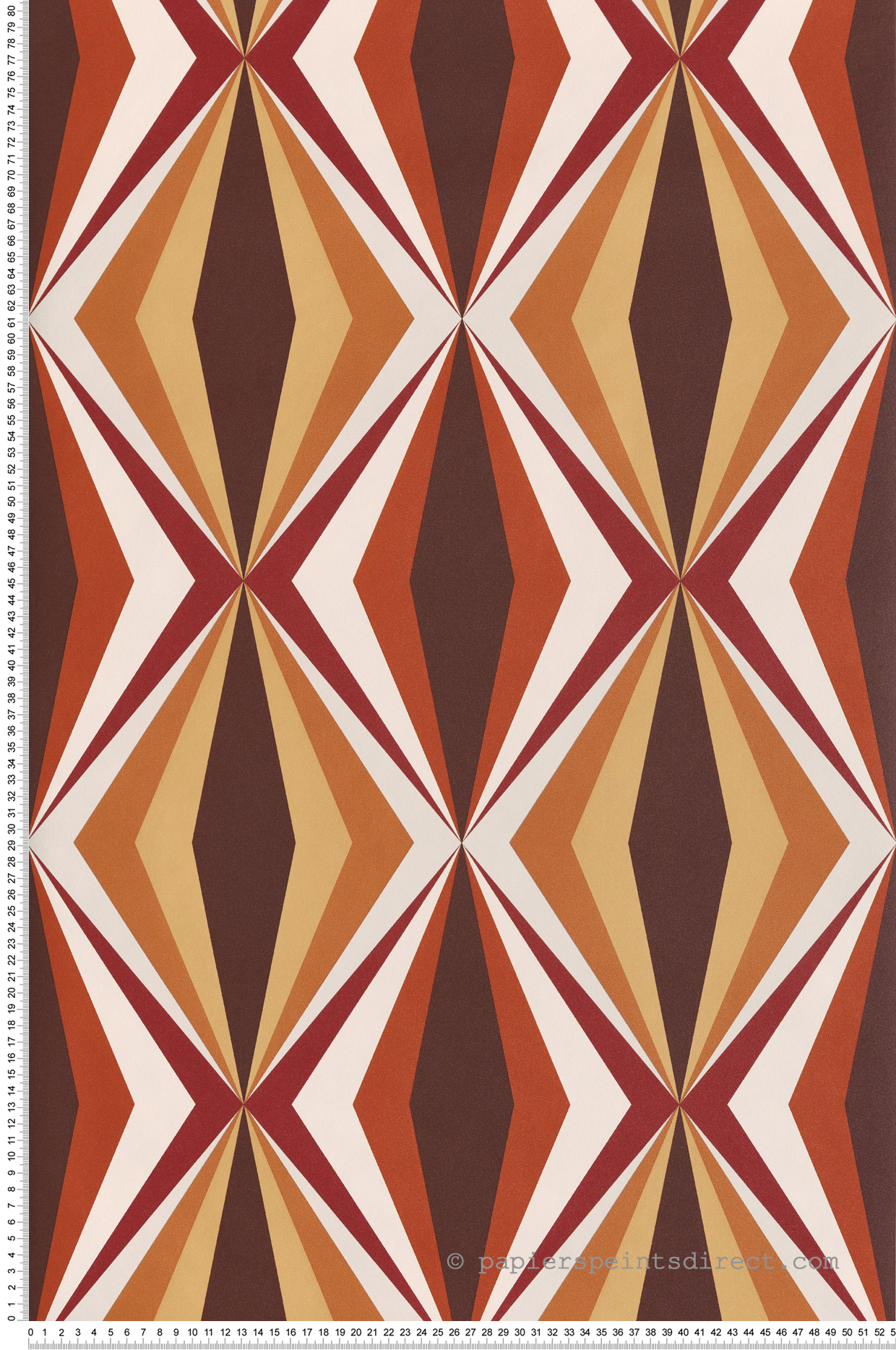 Papier peint Losanges Graphiques orange - Bensimon 2 de Lutèce | Réf. LTC-51173010