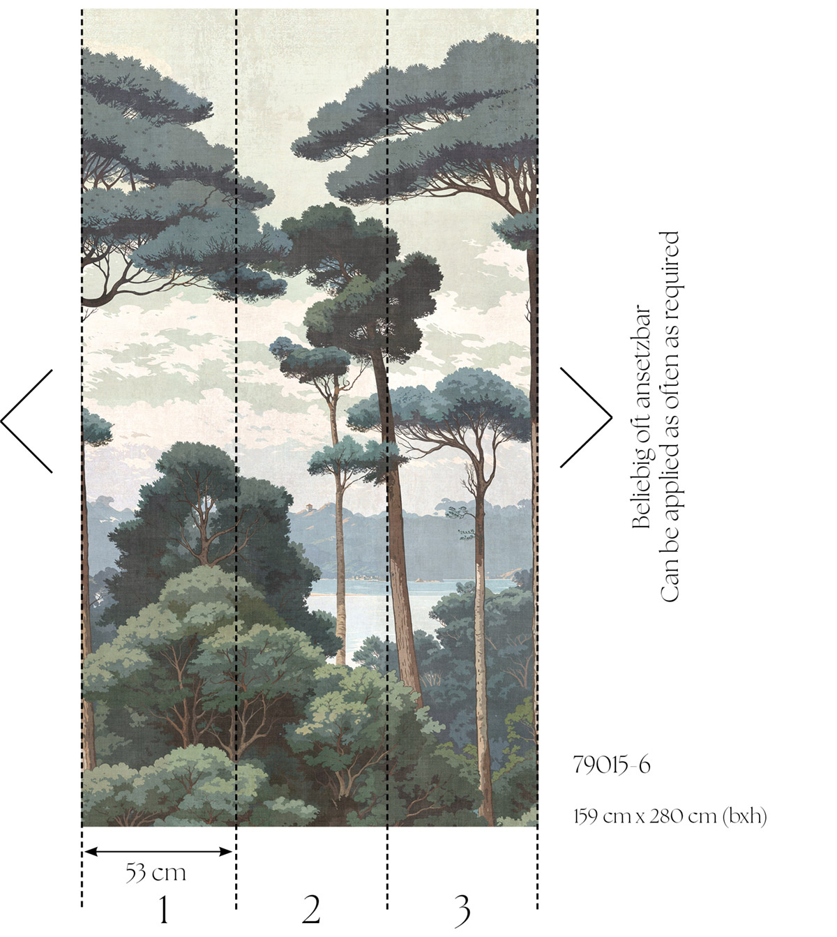 Papier peint panoramique Nature Serenity Arbre - Metropolitan Stories 4 Hot Spots d'A.S. Création AMB2| Réf. AS-790156