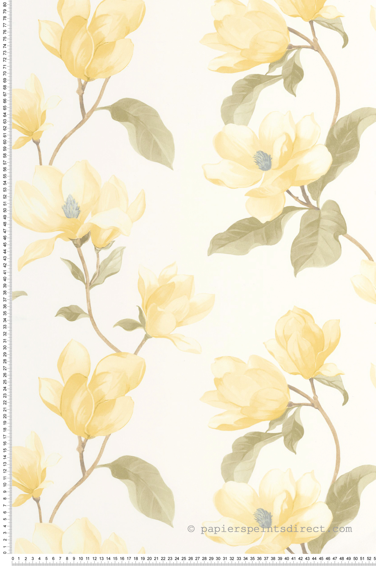 Papier peint Brume de Magnolia jaune beurre - Le Beau Jardin de Casadéco | Réf. BJAR202542002