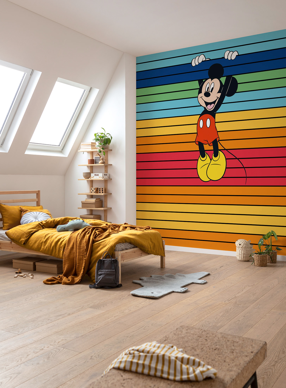 Papier peint panoramique Arc en Ciel Mickey Disney Magic Rainbow - Papier peint Komar Into Wonderland