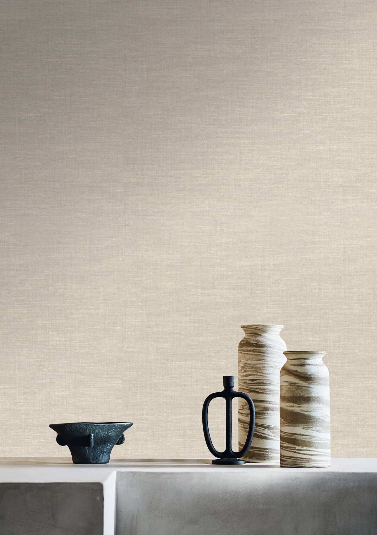 Papier peint Lin Shinok neige poudrée - Le Lin 2 de Casamance | Réf. CAS-73810212