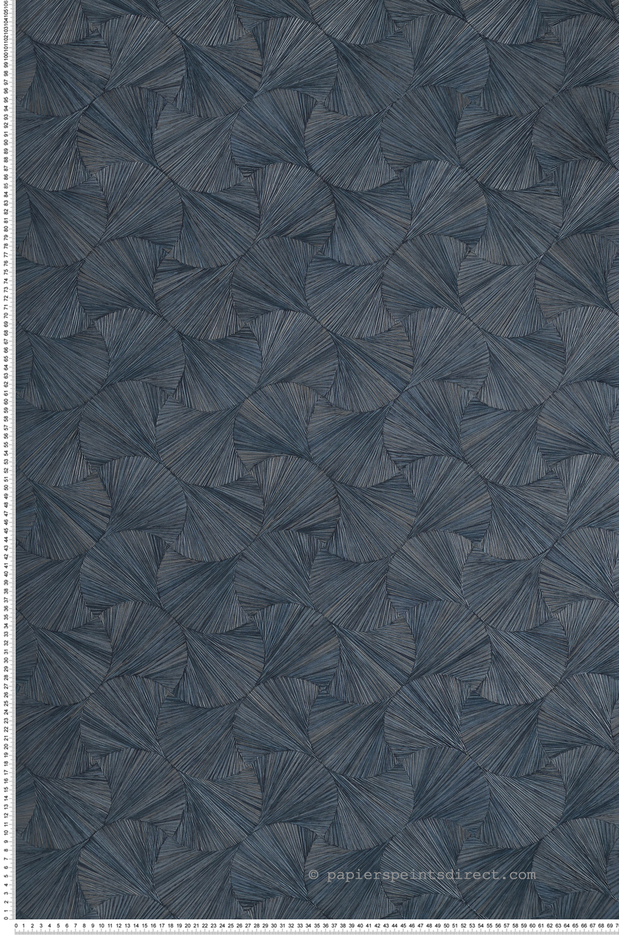 Papier peint Ecaille Végétale Lombok bleu orage - Archipel de Casamance | Réf. CAS-75321630