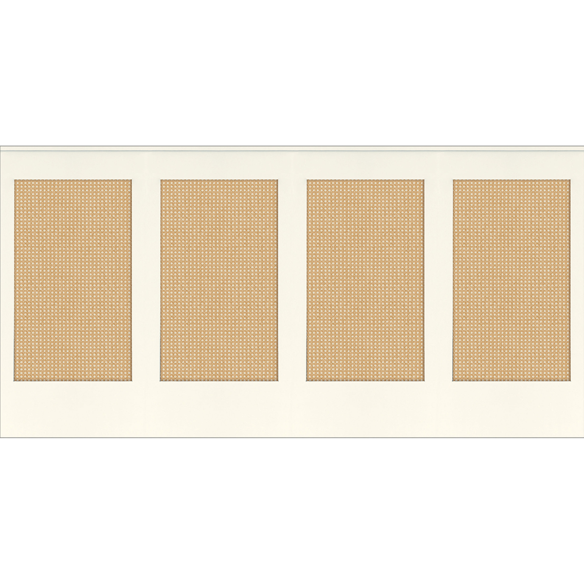 Papier peint Soubassement Cannage en Rotin S blanc cassé - Reliefs de Casélio | Réf. RLF106230007