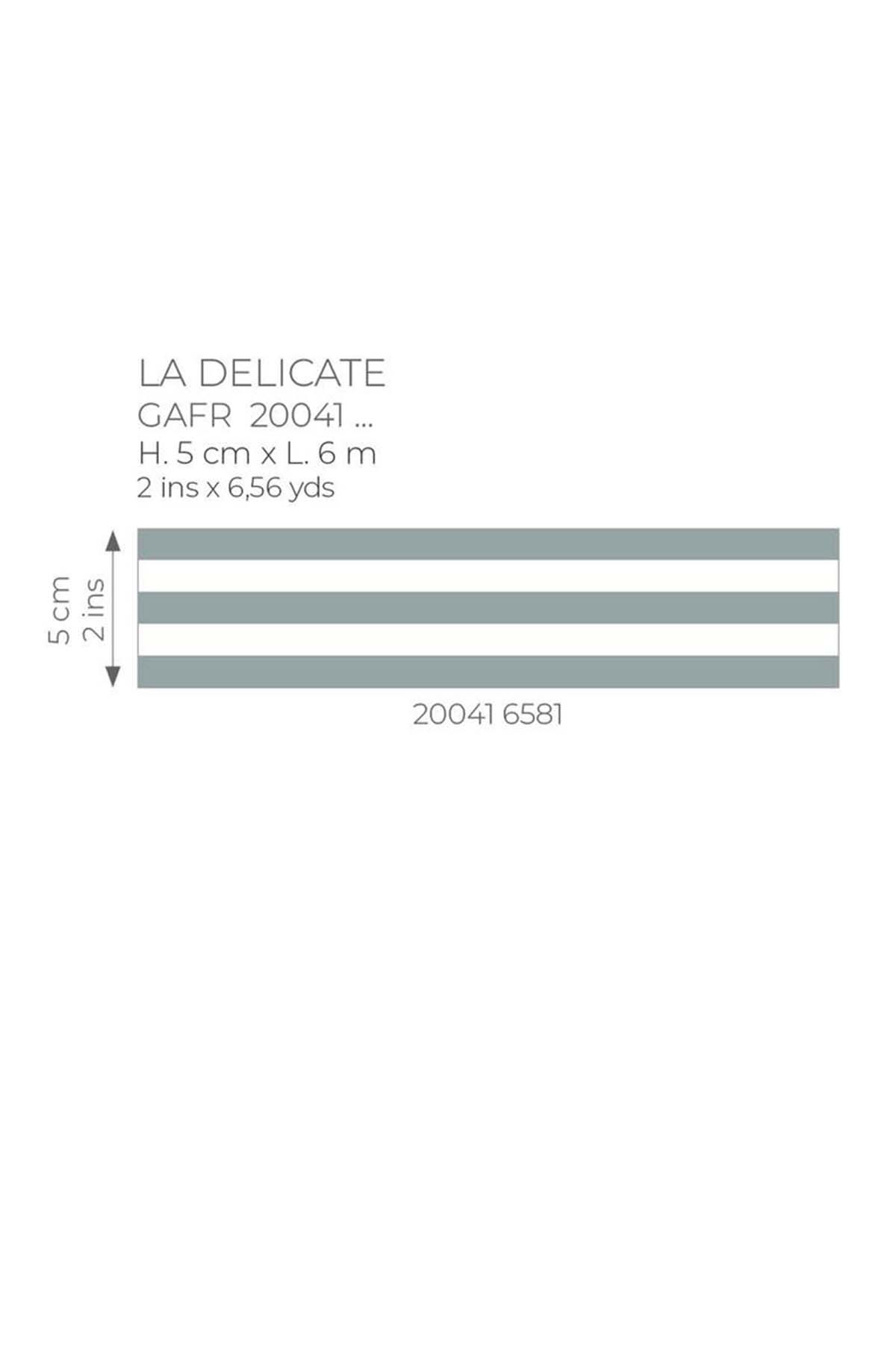 Galon Rayure Fine Délicate bleu orage blanc - Galons et Frises de Casadéco AMB5| Réf. GAFR200416581