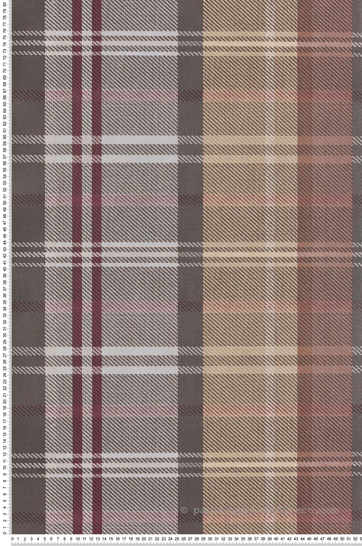 Papier peint Grand Tartan Ecossais prune - Maison Paradis de Lutèce | Réf. LTC-MP15568