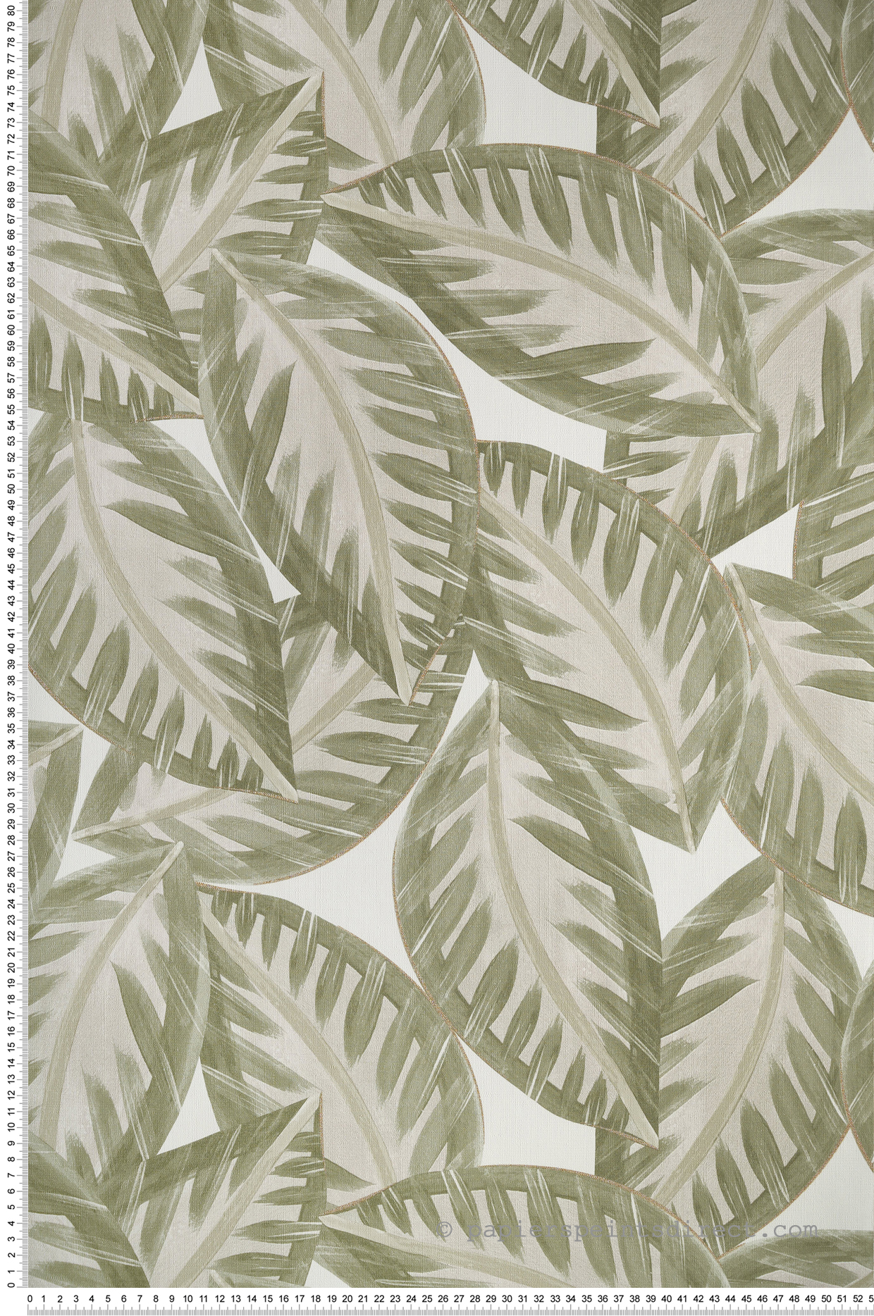 Papier peint Jungle Caracas vert kaki doré - Green & Co de Casélio | Réf. GCO103900721