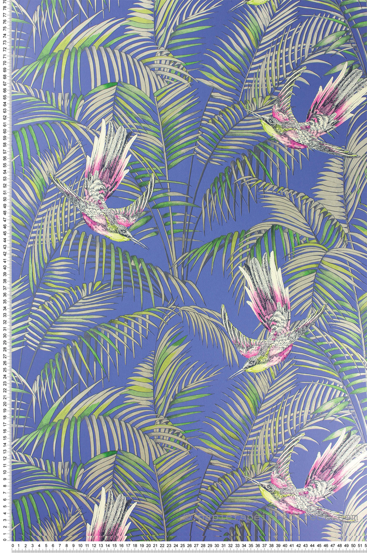 Papier peint Oiseaux et Palmier bleu et irisé - The Wallpaper Collection de Matthew Williamson | Réf. OSB-W6543-04