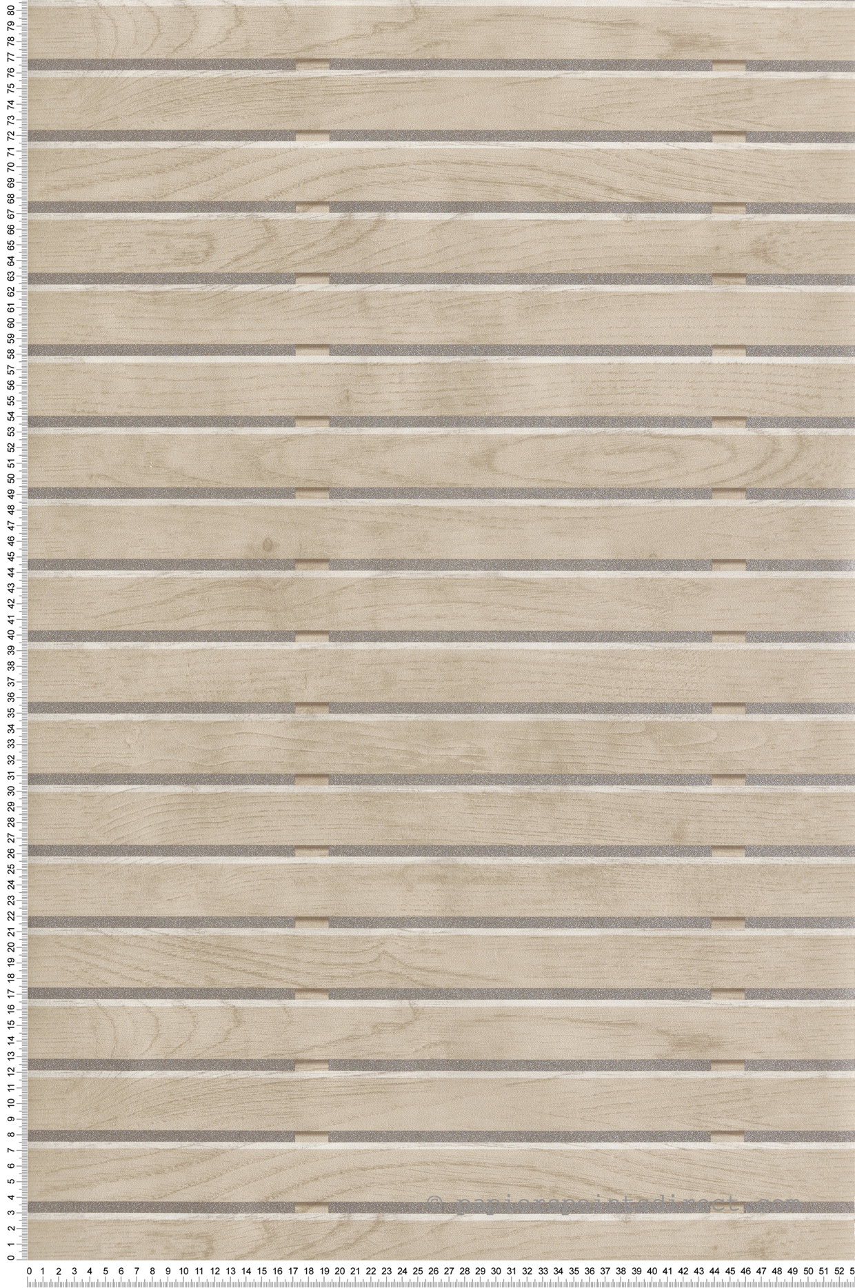 Papier Peint Tasseau Métallisé Horizontal beige - Artifice d'Ugépa | Réf. UGP-M80607