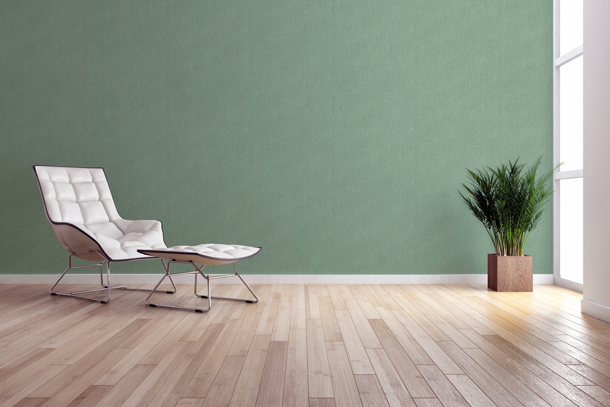 Papier peint Uni Tissé Délicat vert sauge - Stories of Life d'A.S. Création | Réf. AS-396519