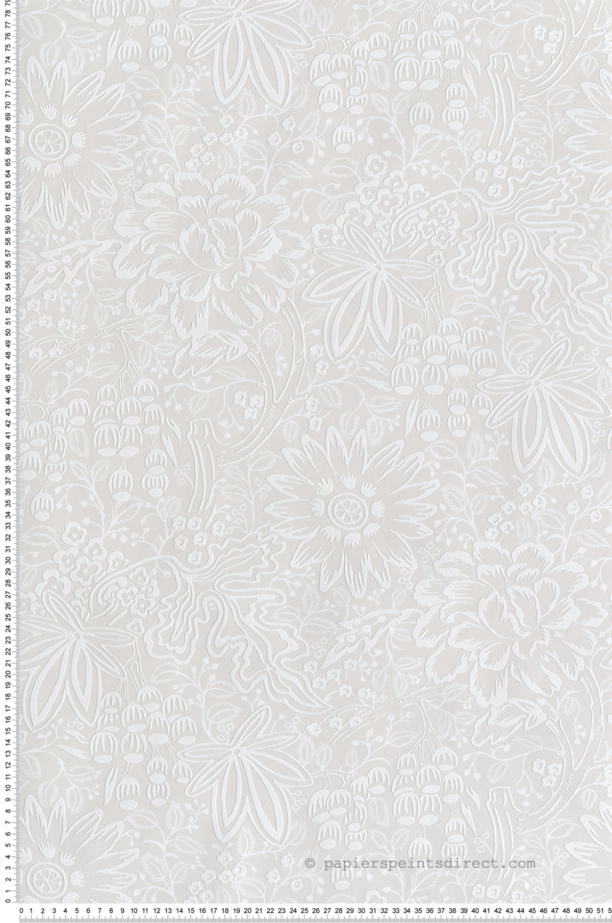 Papier peint Fleurs Peony Garden ivoire - V&A Decorative Papers III d'Initiales | Réf. INI-2513-188-02