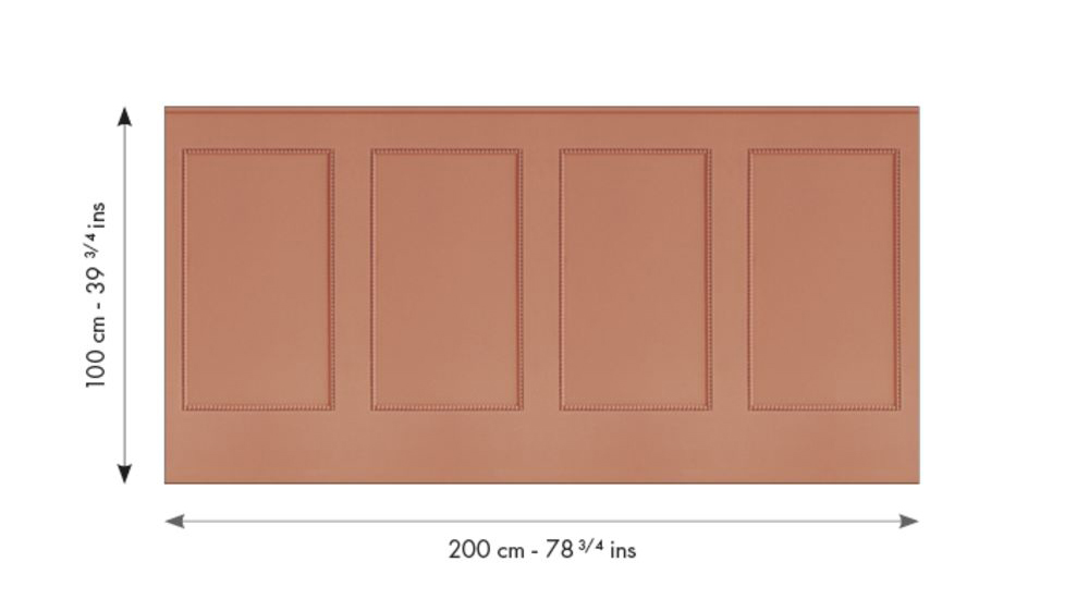 Papier peint Soubassement Moulure S terracotta - Reliefs de Casélio RAPPORT | Réf. RLF106358013