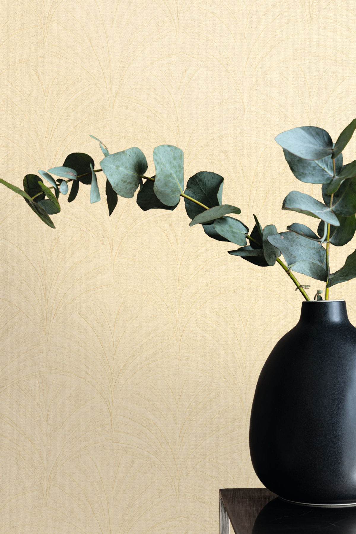 Papier peint Art Déco Vibration beige - Symphony de Casélio | Réf. SYM107030187