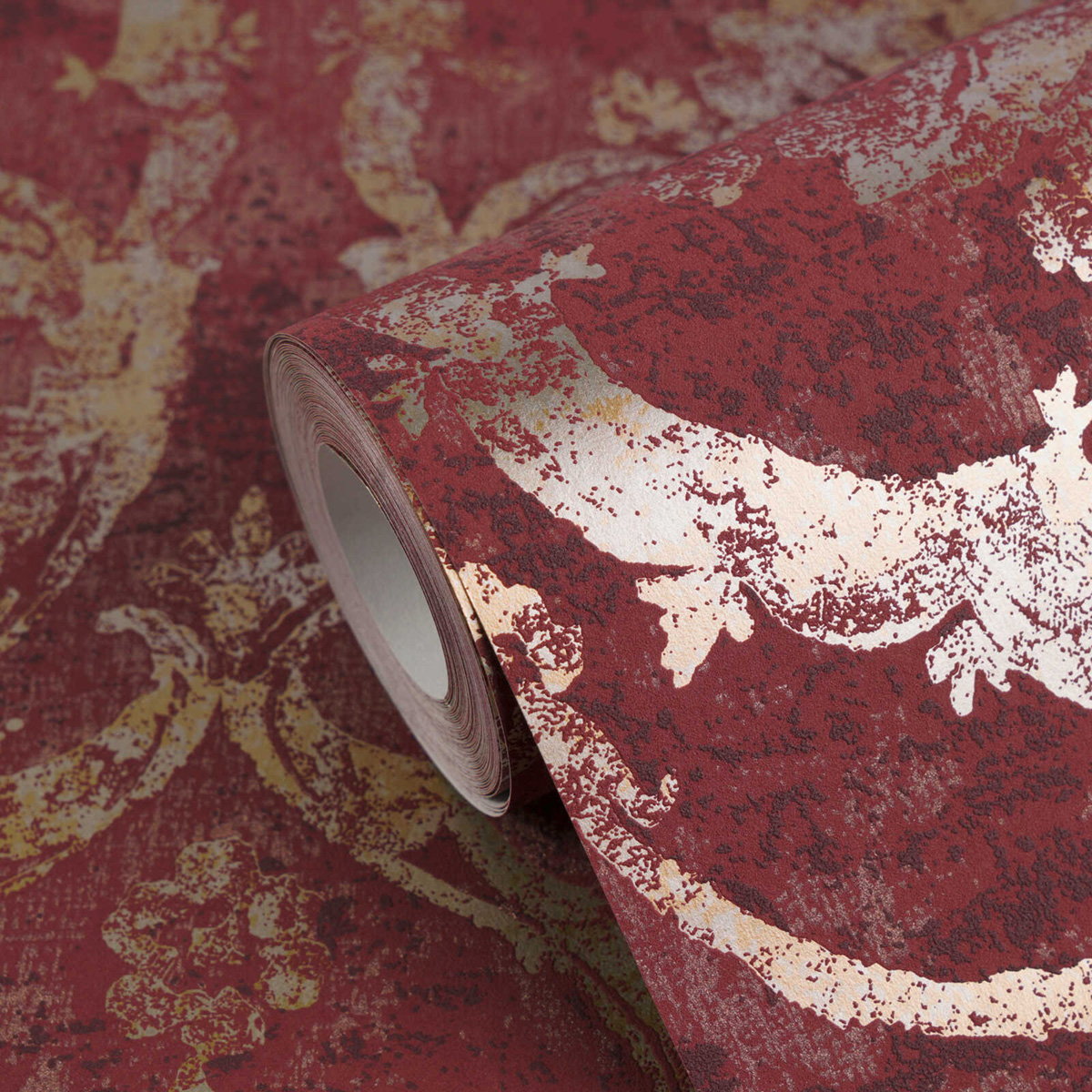 Papier peint Damassé Classique bordeaux - Vibes & Styles d'A.S. Création AMB6| Réf. AS-790193