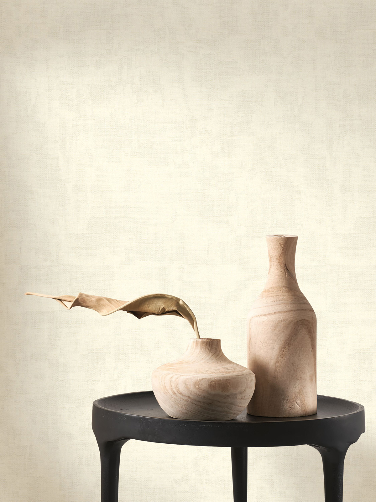 Papier peint Uni Lin Caractère écru - Matera de Casadéco | Réf. MATA201171010