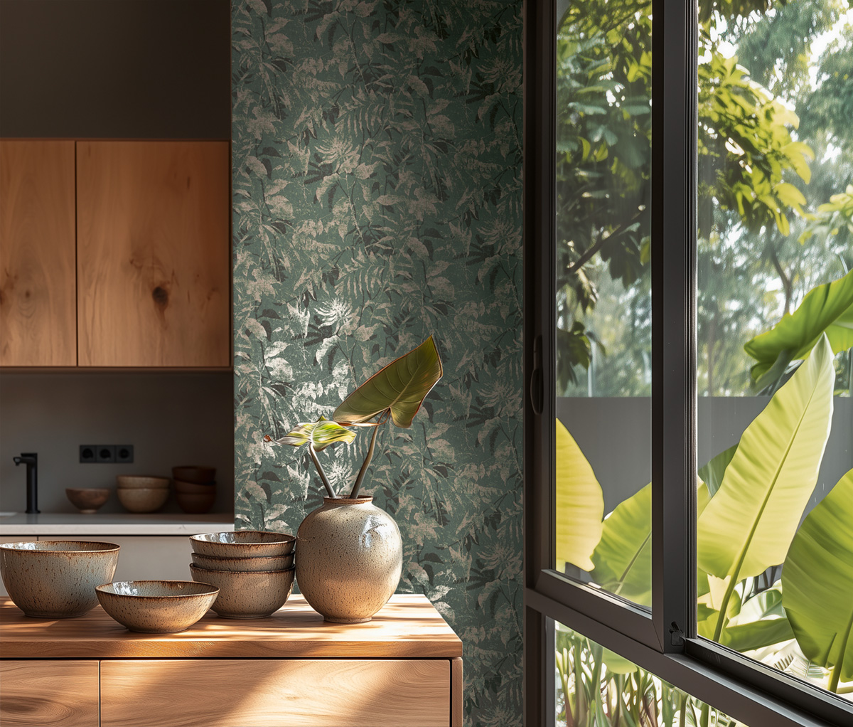 Papier peint Végétaux Jungle vert paon doré - Metropolitan Stories 4 Hot Spots d'A.S. Création | Réf. AS-782035