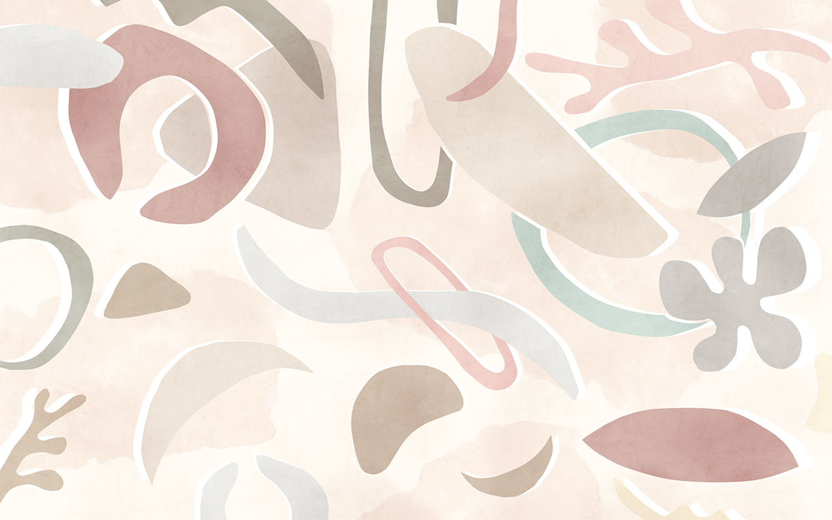 Papier peint panoramique Forme Paradox Parallelogramm pastel - Papier Peint Komar Infinity 2