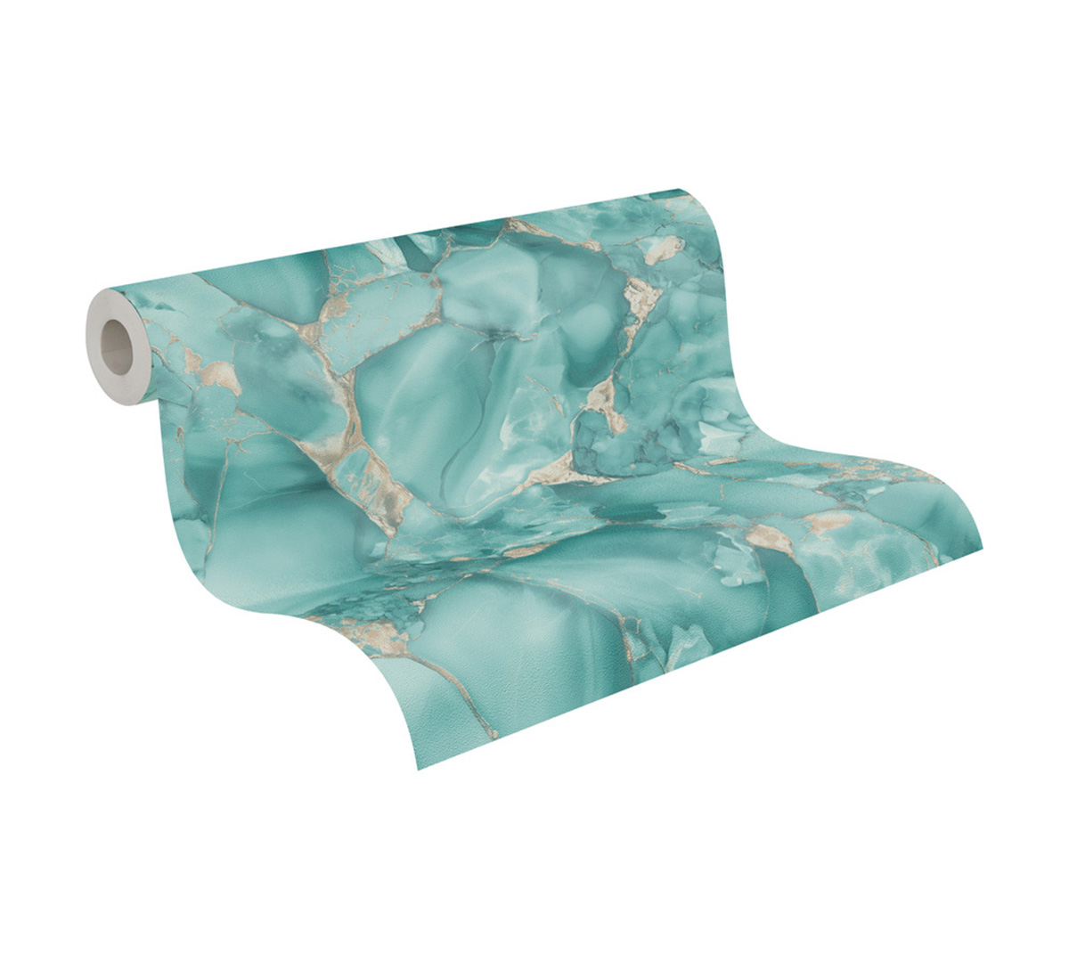 Papier peint Marbre Précieux turquoise doré - Pintwalls 3 d'A.S. Création ROLL | Réf. AS-791681