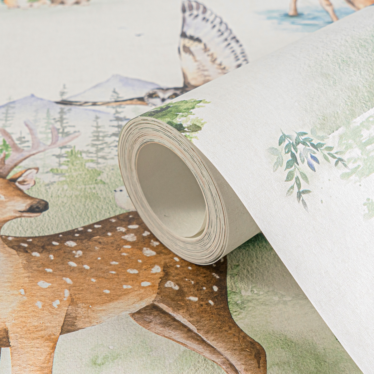 Papier peint Animaux de la Forêt naturel - Lilly & Luis d'A.S. Création AMB7 | Réf. AS-771721