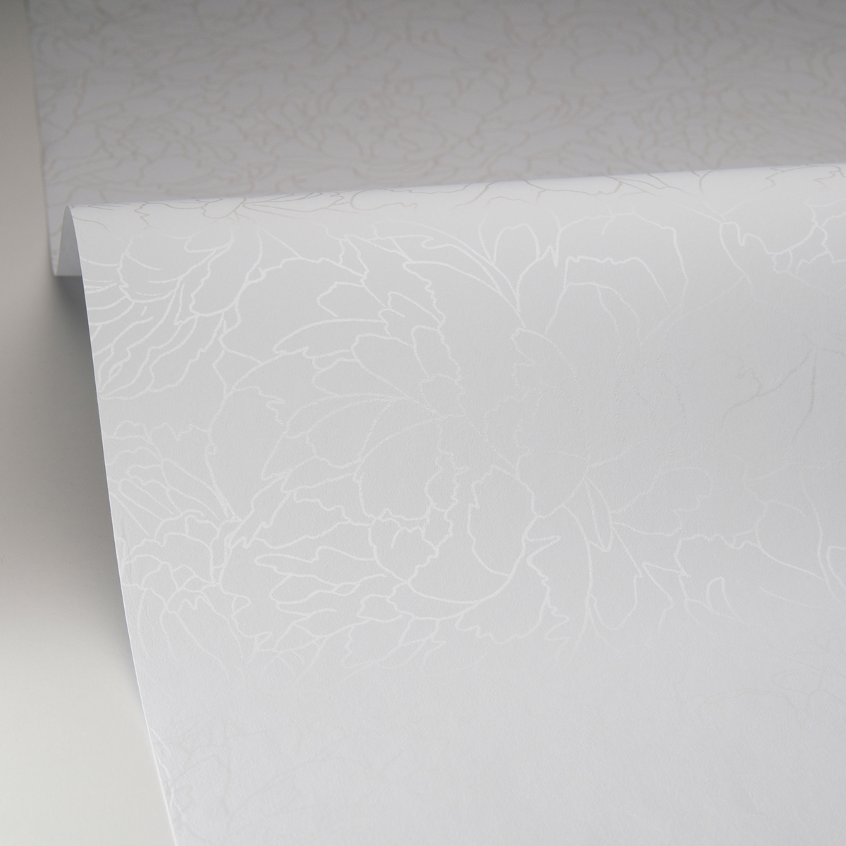 Papier peint Fleurs Graphique Glow blanc nacré - Light de Casélio AMB4| Réf. LIG106610017