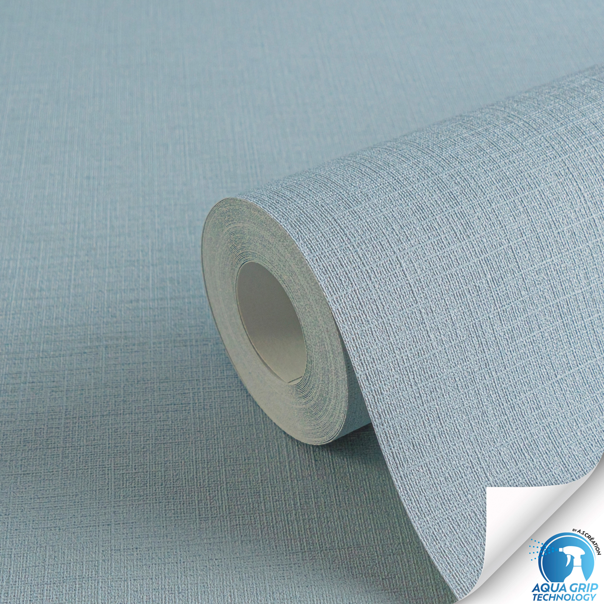 Papier peint préencollé Uni Around bleu ciel - Designdrop d'A.S. Création ZOOM ROLL | Réf. AS-785753