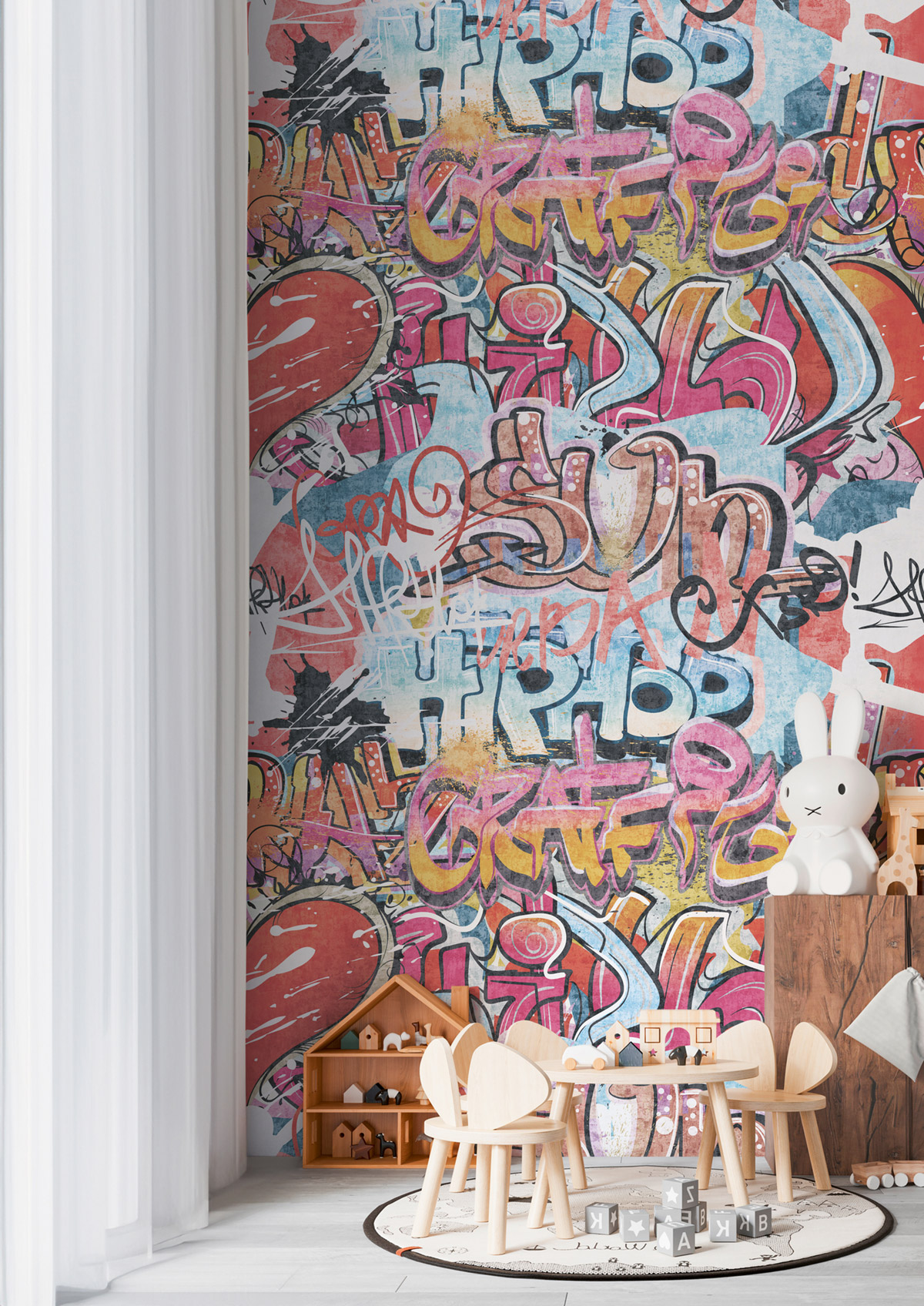 Papier peint panoramique Art de Rue Graffiti rouge - Lilly & Luis d'A.S. Création AMB2 | Réf. AS-770631