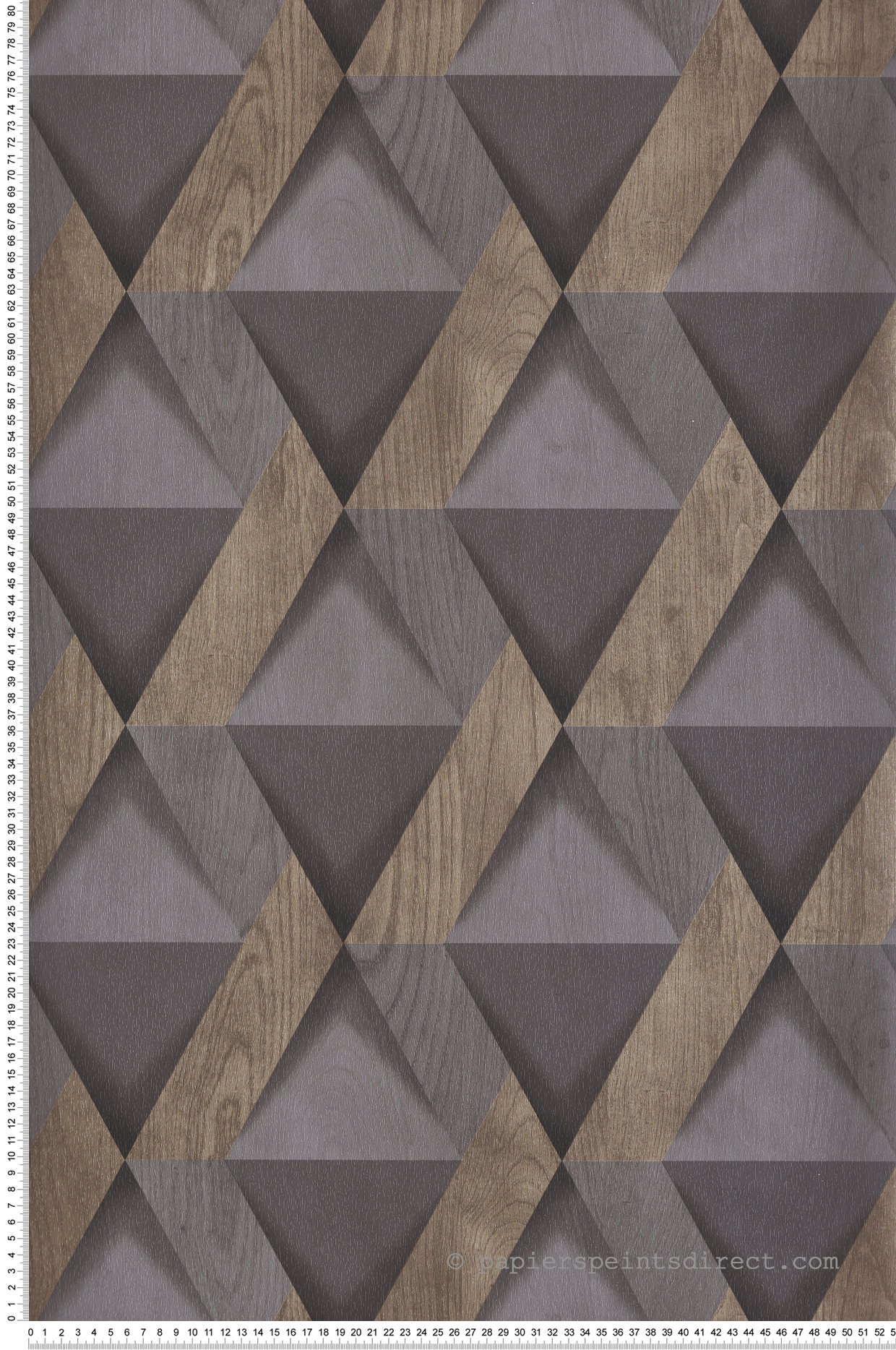 Papier Peint Bois Moderne Losange gris foncé doré - Nomade d'Ugépa | Réf. UGP-M69109