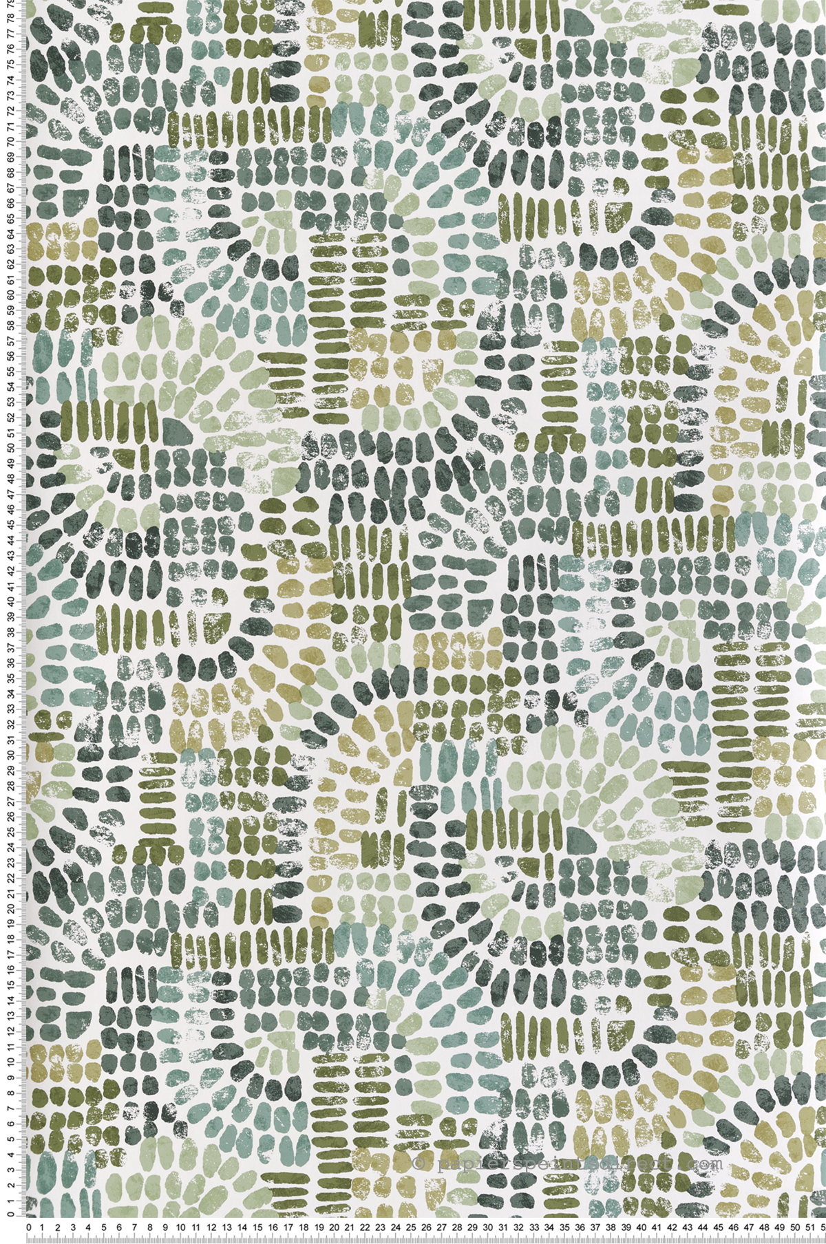 Papier peint Empreinte Wanderer vert olive - Harmony de Lutèce | Réf. LTC-FD27217