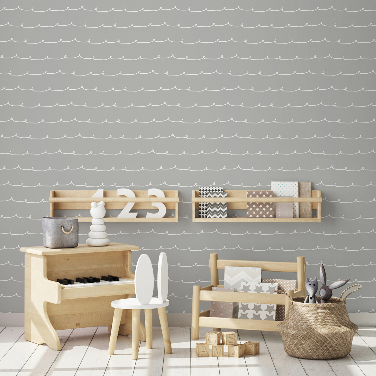 Papier peint Ligne Vague Contemporain gris - Imagine de Lutèce AMB2 | Réf. LTC-DL27570
