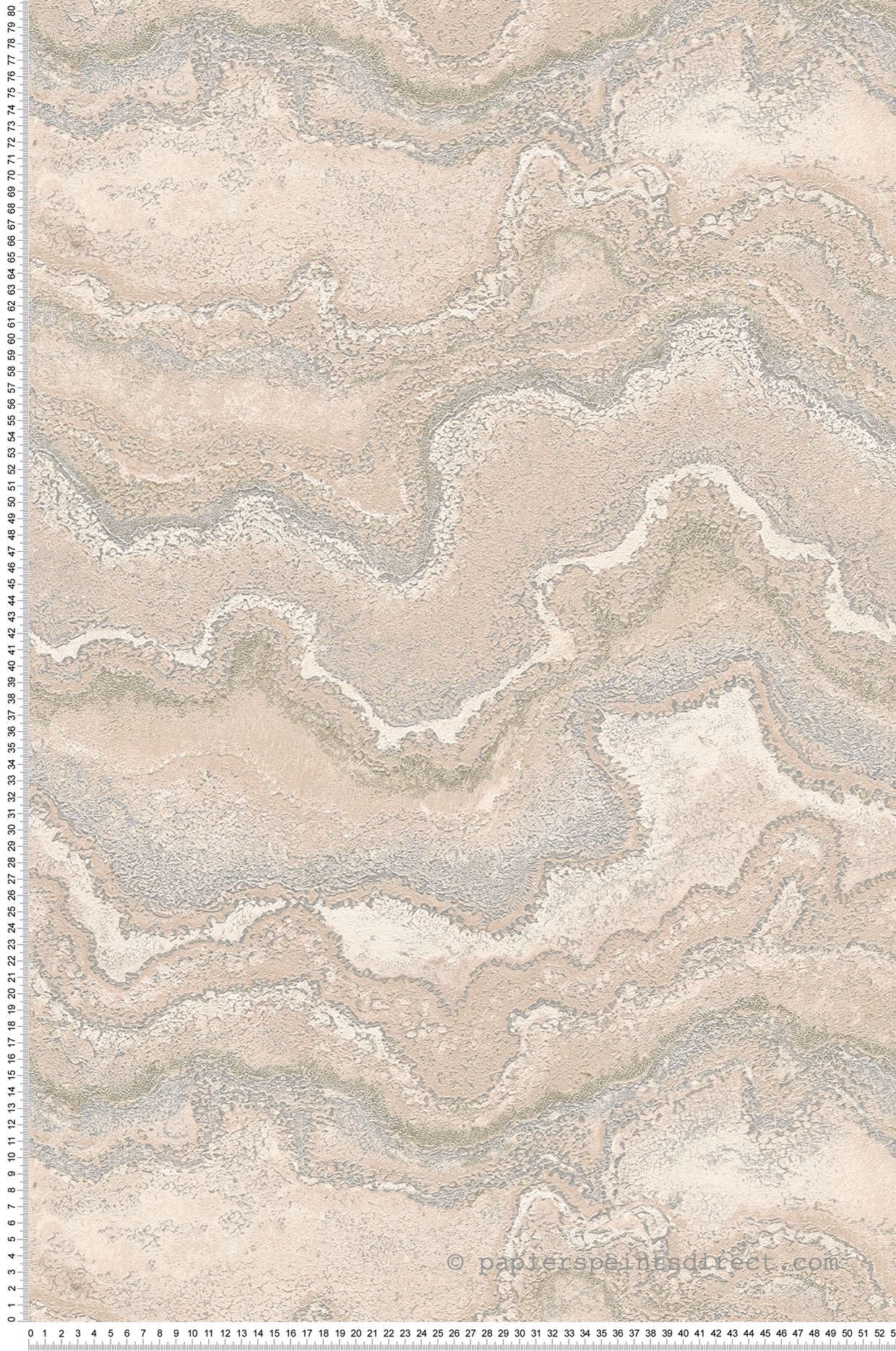 Papier peint Pierre Précieuse Métallisé beige argenté - Stories of Life d'A.S. Création | Réf. AS-396596