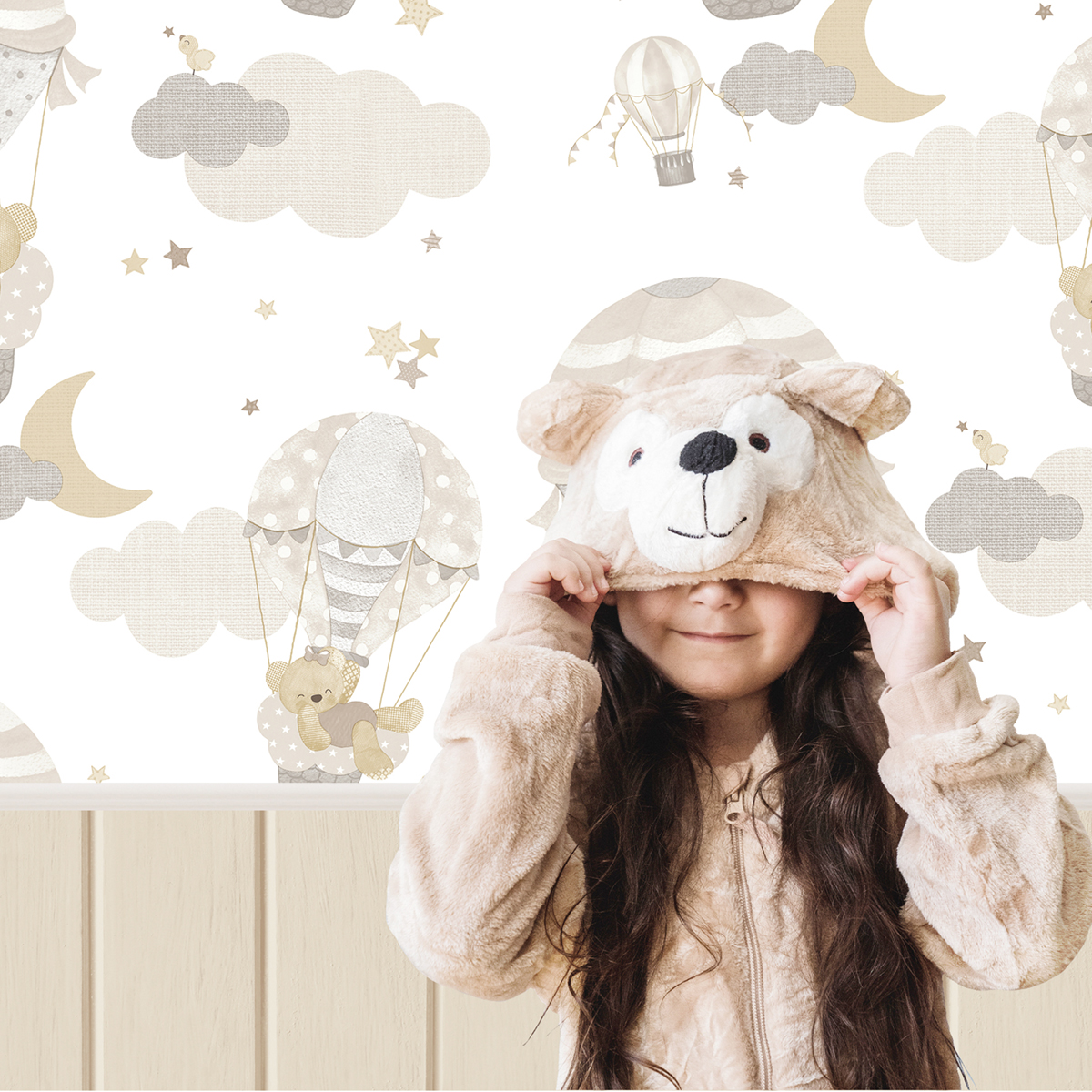 Papier peint Lambris Bois Épicéa beige sable - Babyland 2 de Lutèce | Réf. LTC-14877