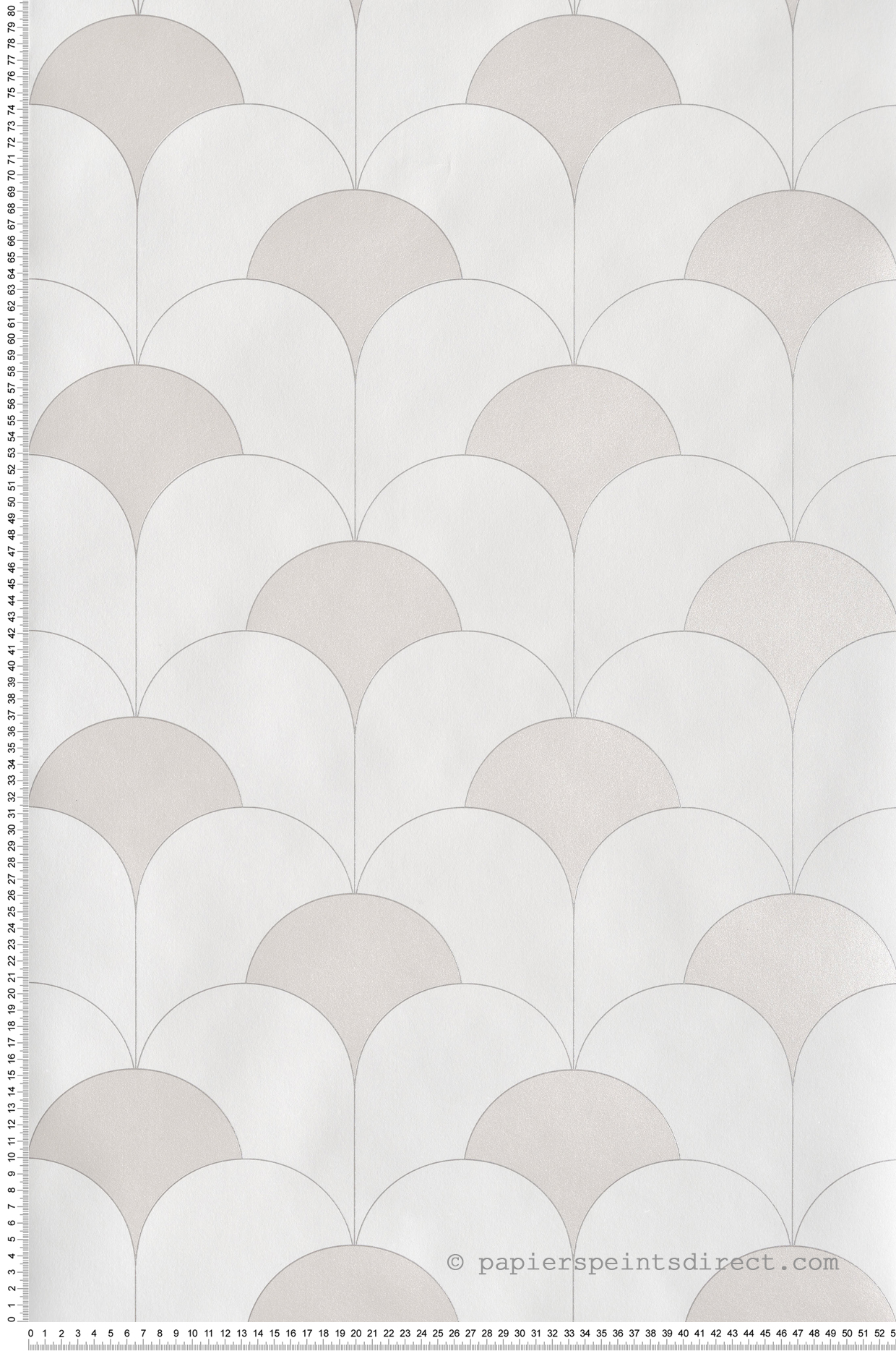 Papier peint Géométrique Art Déco Théâtre blanc nacré - Twenties de Casadéco | Réf. TWNT88680220